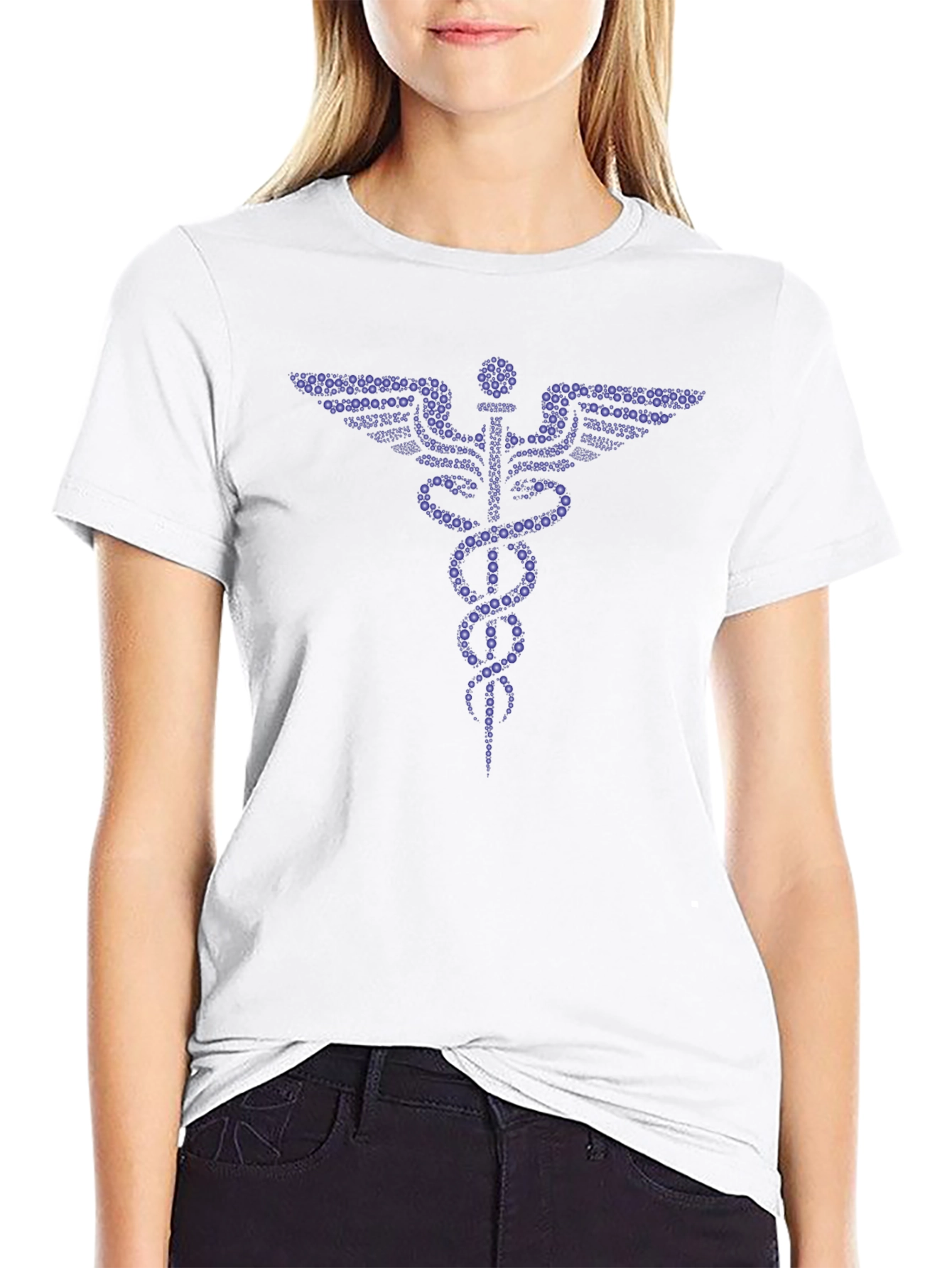 Caduceus T-Shirt - Starry Medical Symbol