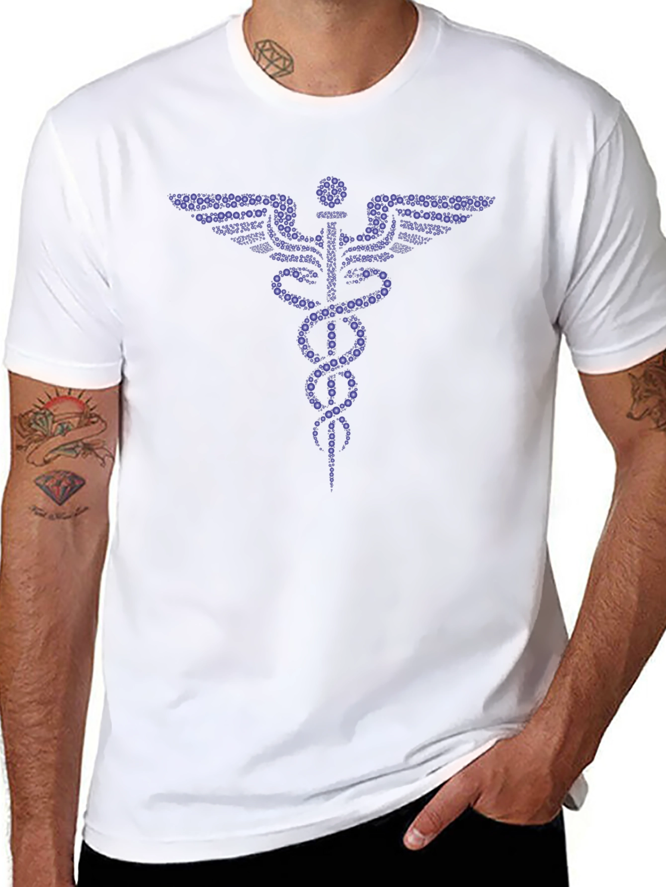 Caduceus T-Shirt - Starry Medical Symbol