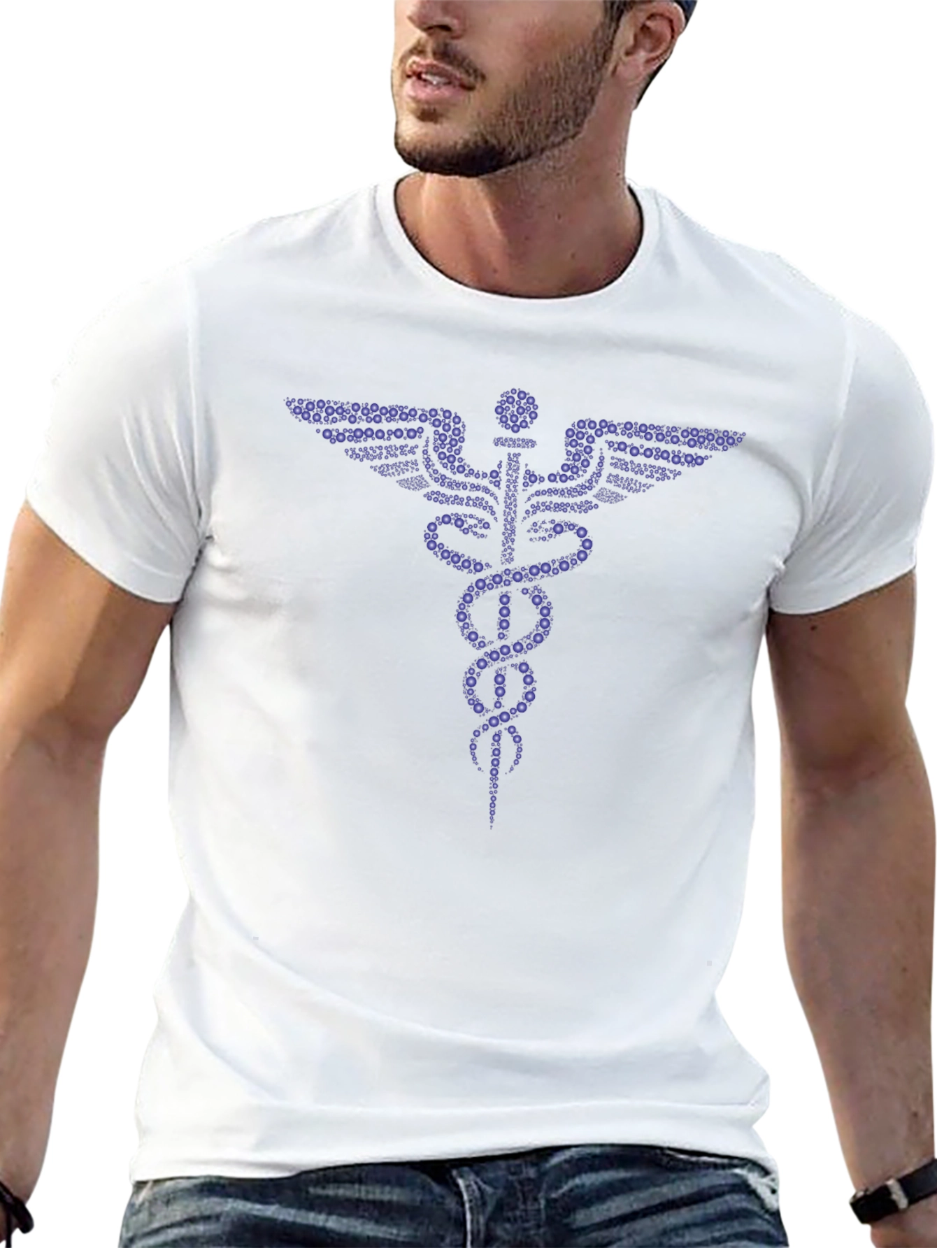 Caduceus T-Shirt - Starry Medical Symbol