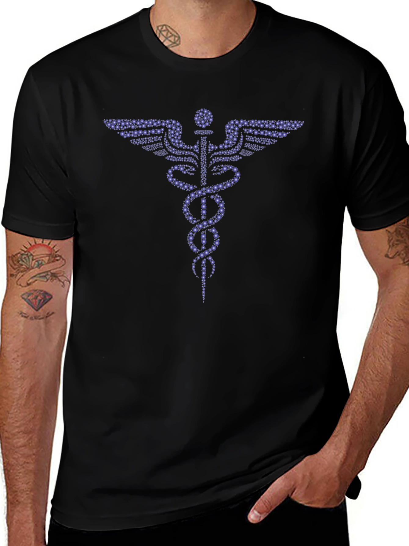 Caduceus T-Shirt - Starry Medical Symbol