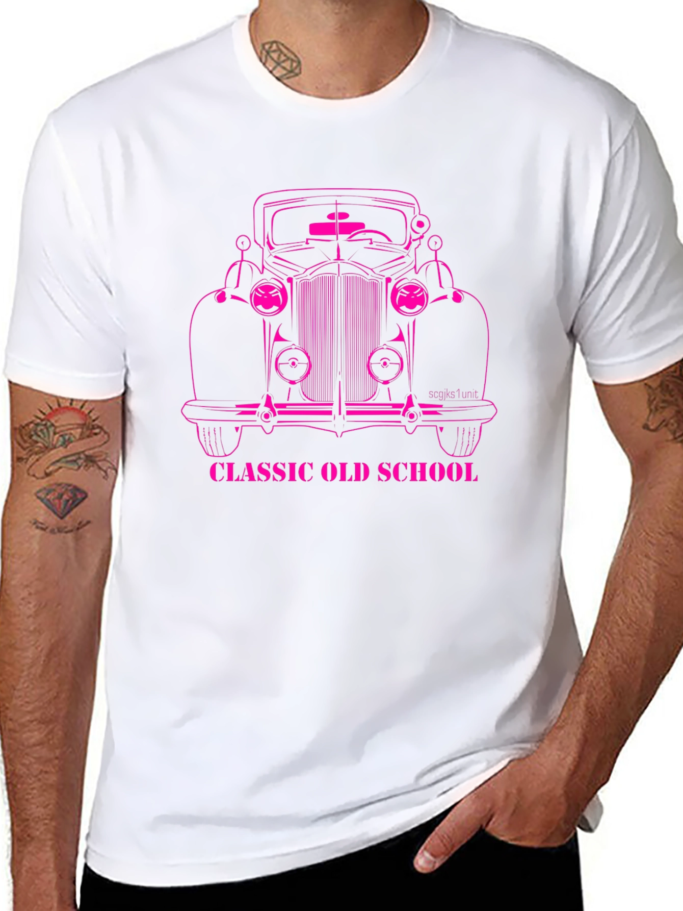 Classic Old School Car Graphic T-Shirt