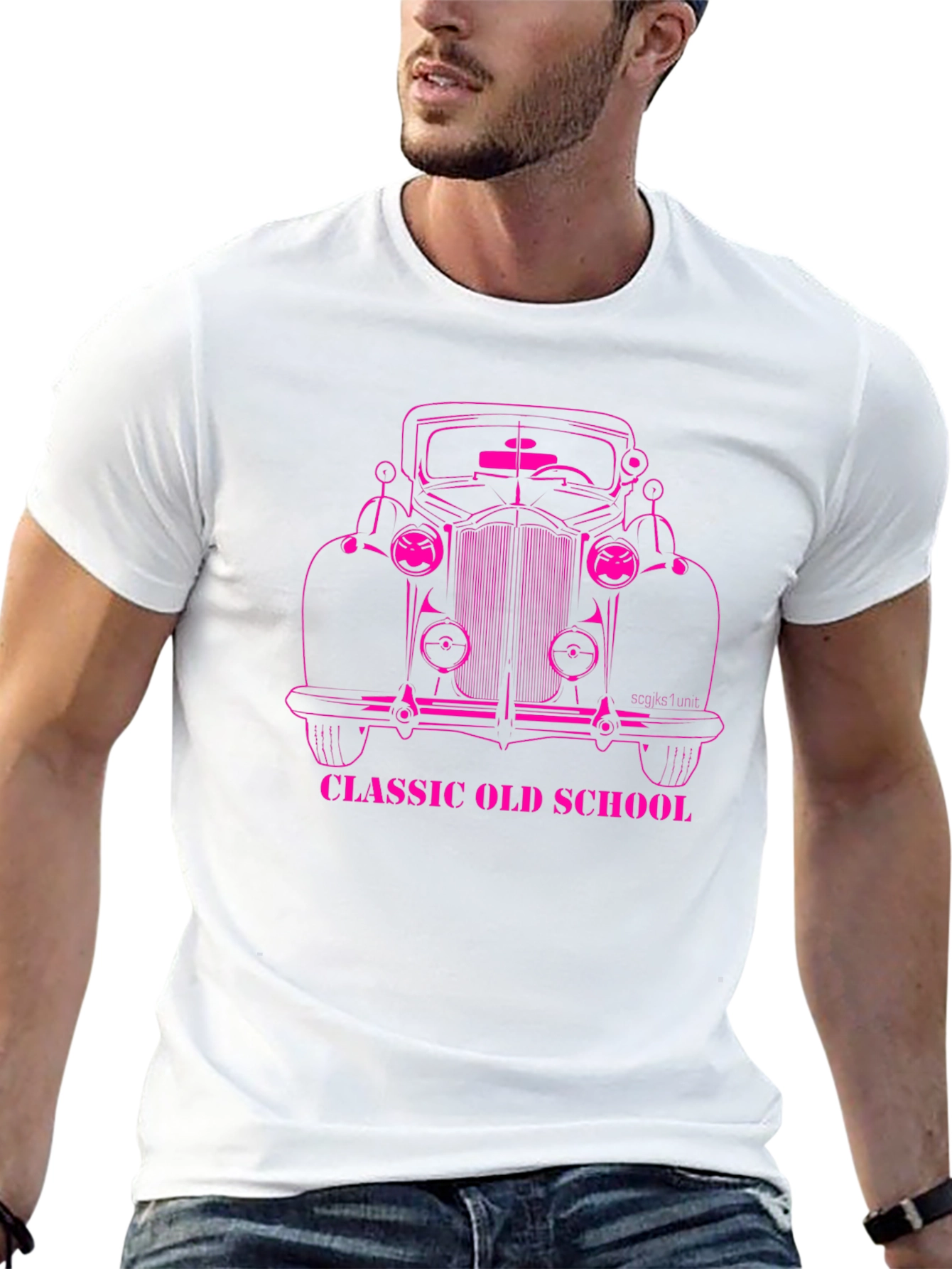 Classic Old School Car Graphic T-Shirt