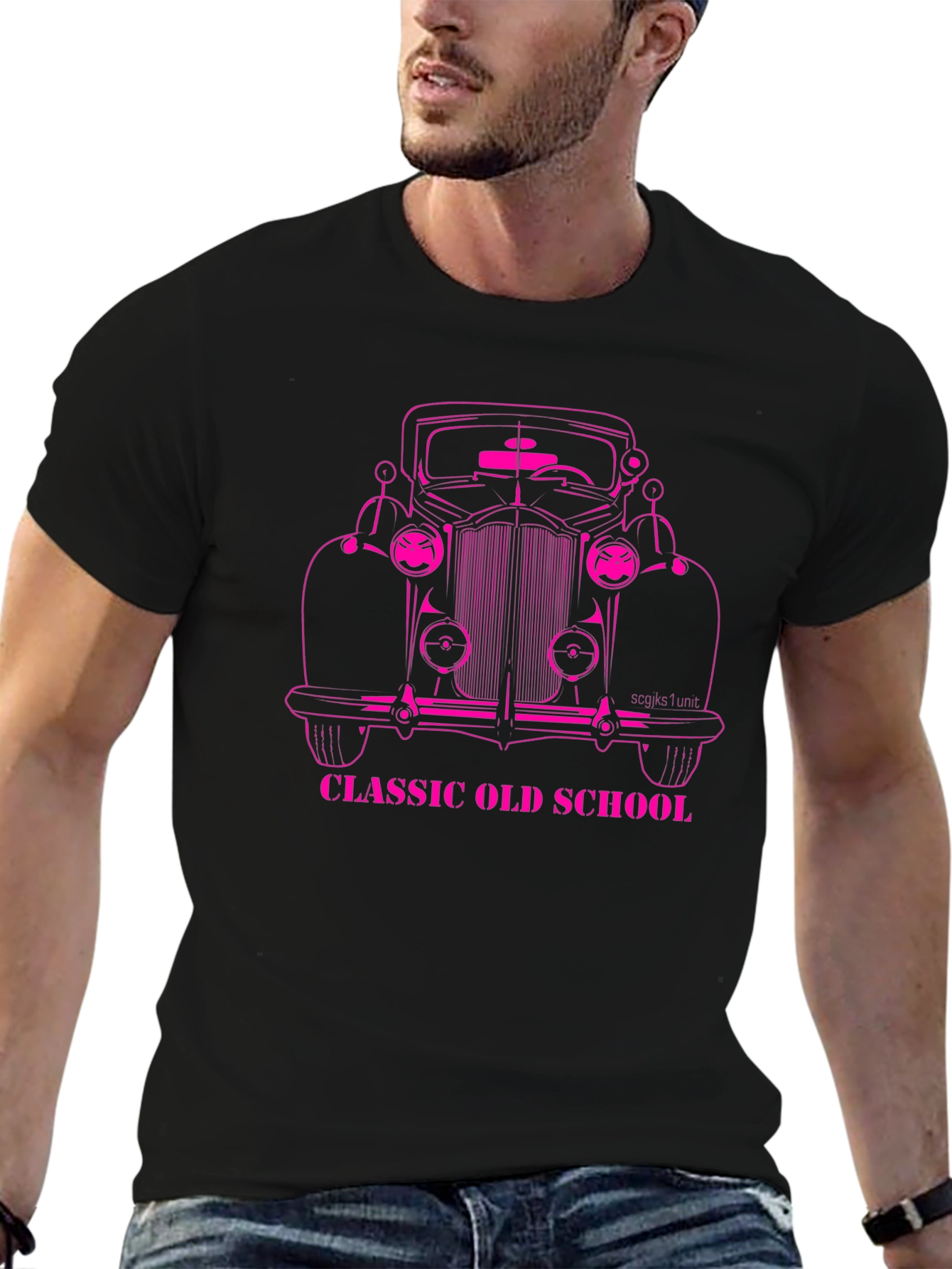 Classic Old School Car Graphic T-Shirt
