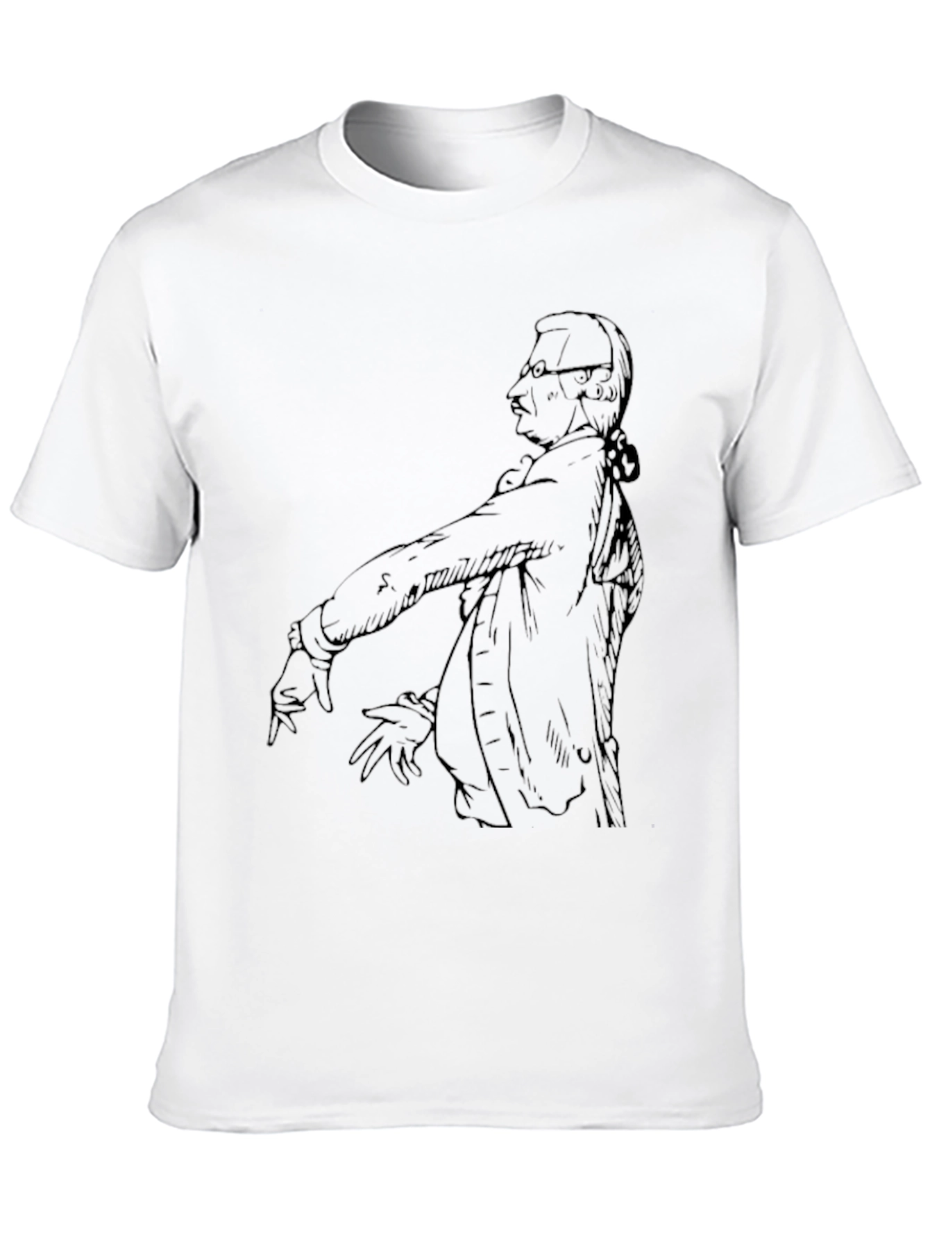 Sketch Portrait Graphic Print Tee