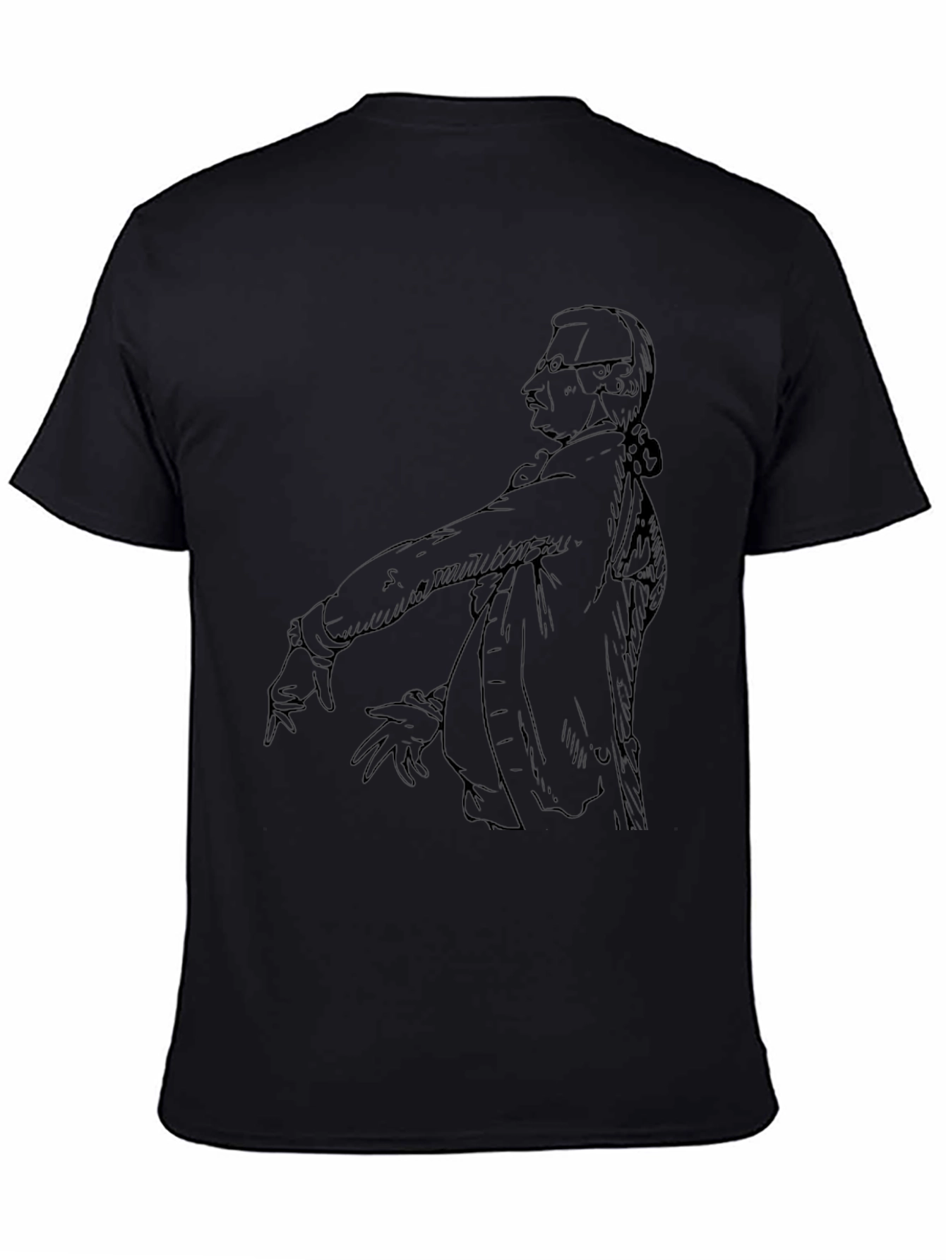 Sketch Portrait Graphic Print Tee