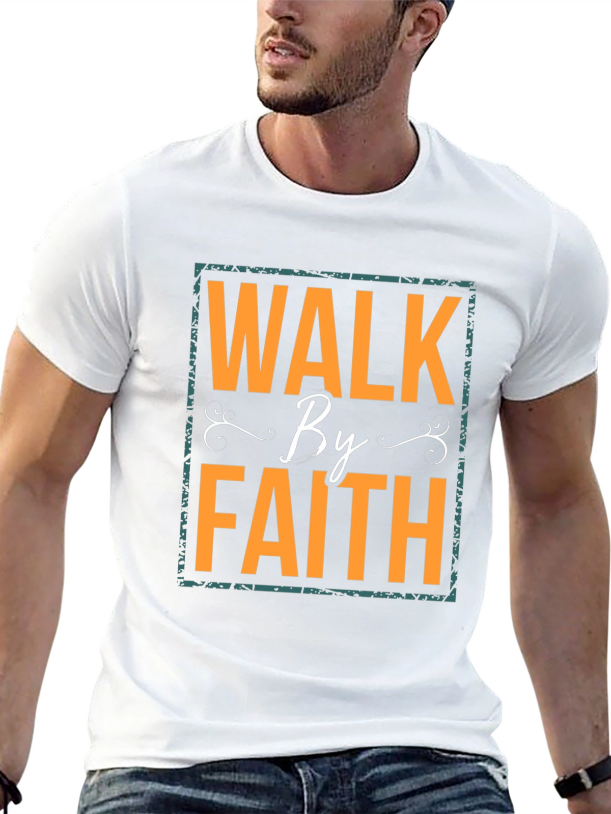Walk By Faith Graphic T-Shirt - Black