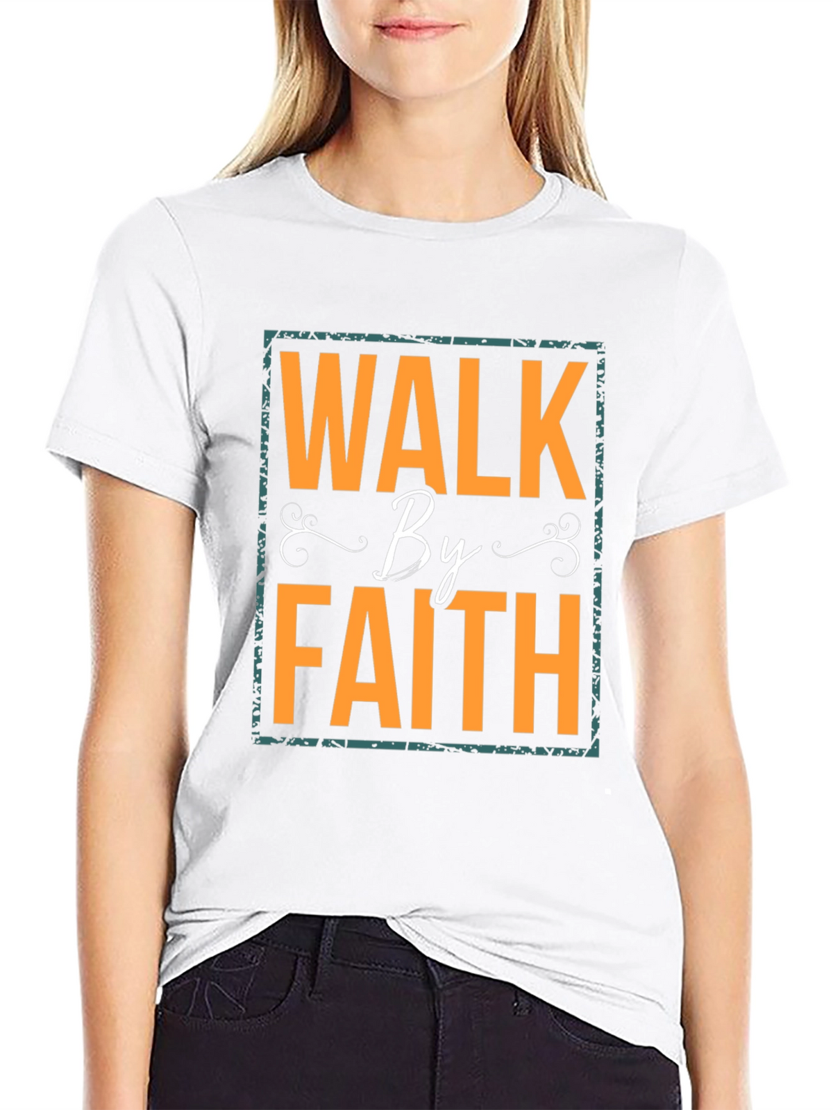 Walk By Faith Graphic T-Shirt - Black