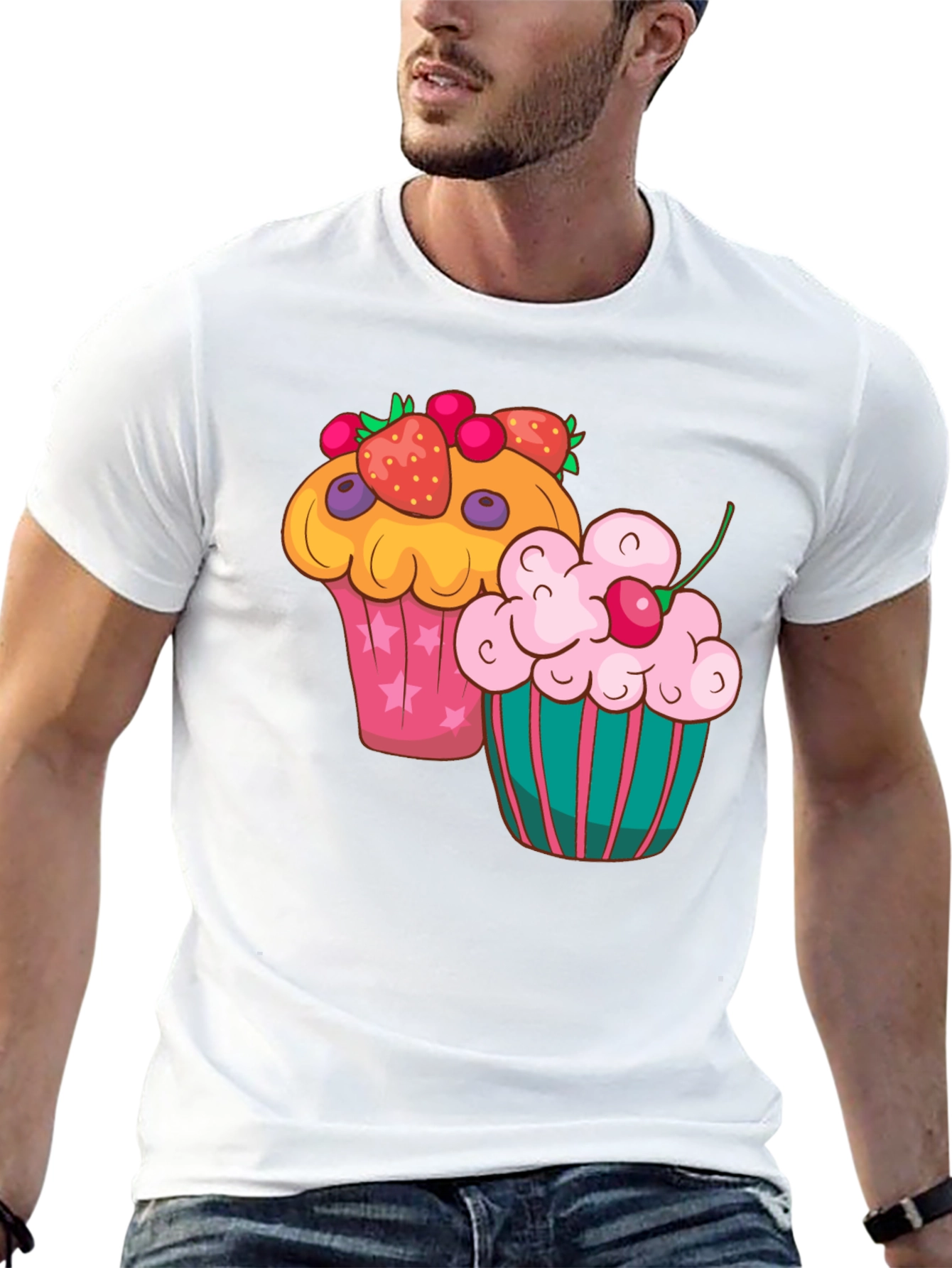 Cupcake Graphic T-Shirt - Fun Dessert Tee