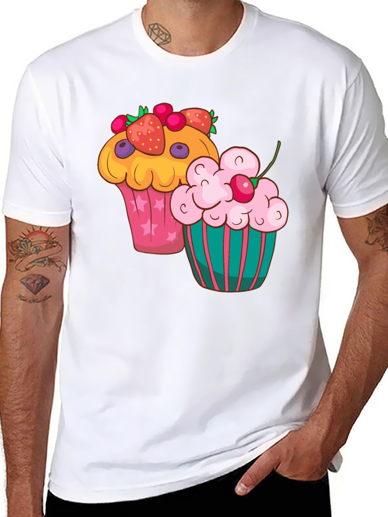 Cupcake Graphic T-Shirt - Fun Dessert Tee