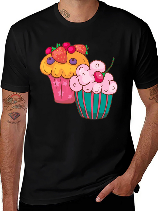 Cupcake Graphic T-Shirt - Fun Dessert Tee