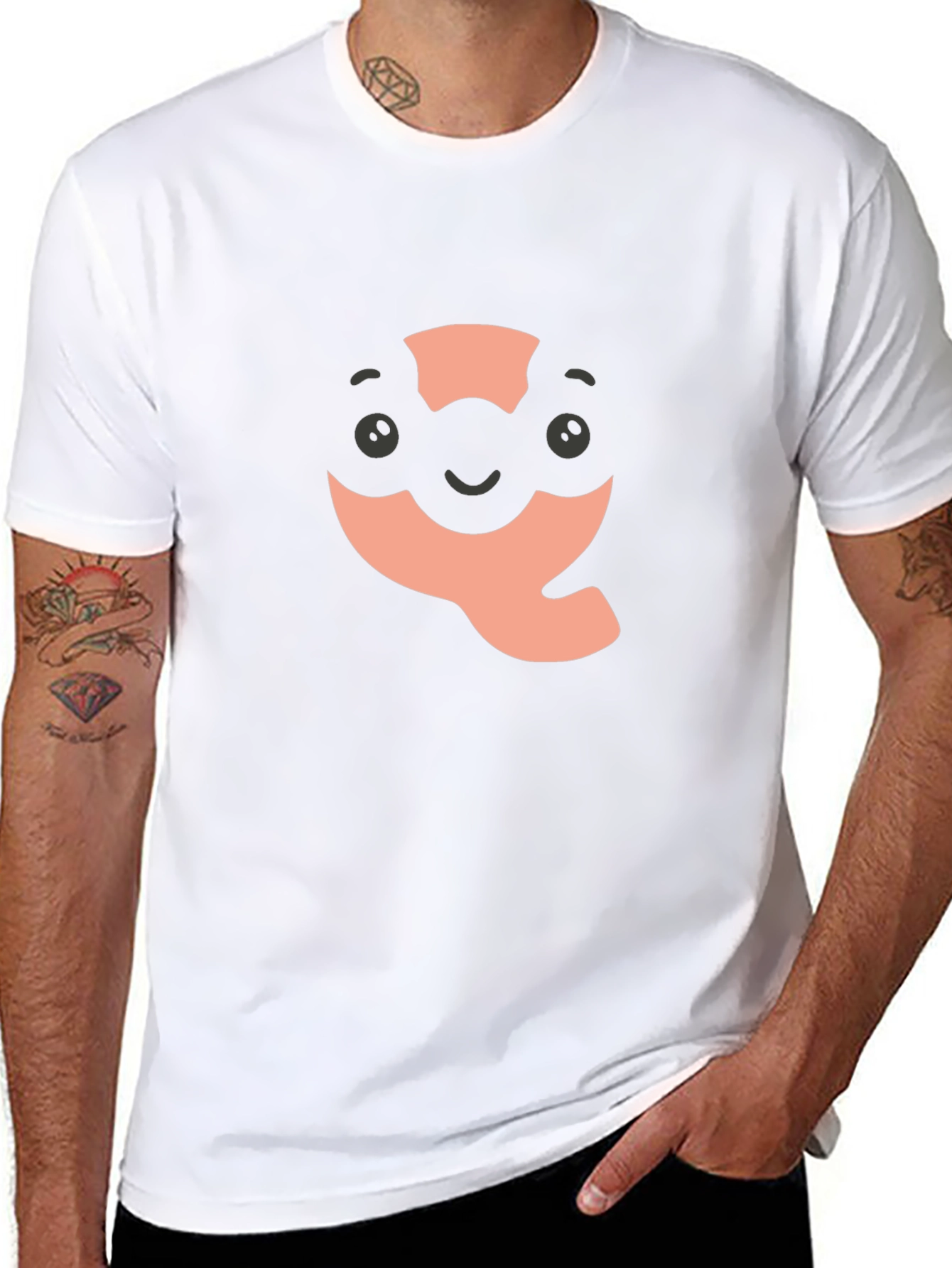 Quokka Character Graphic Black T-Shirt