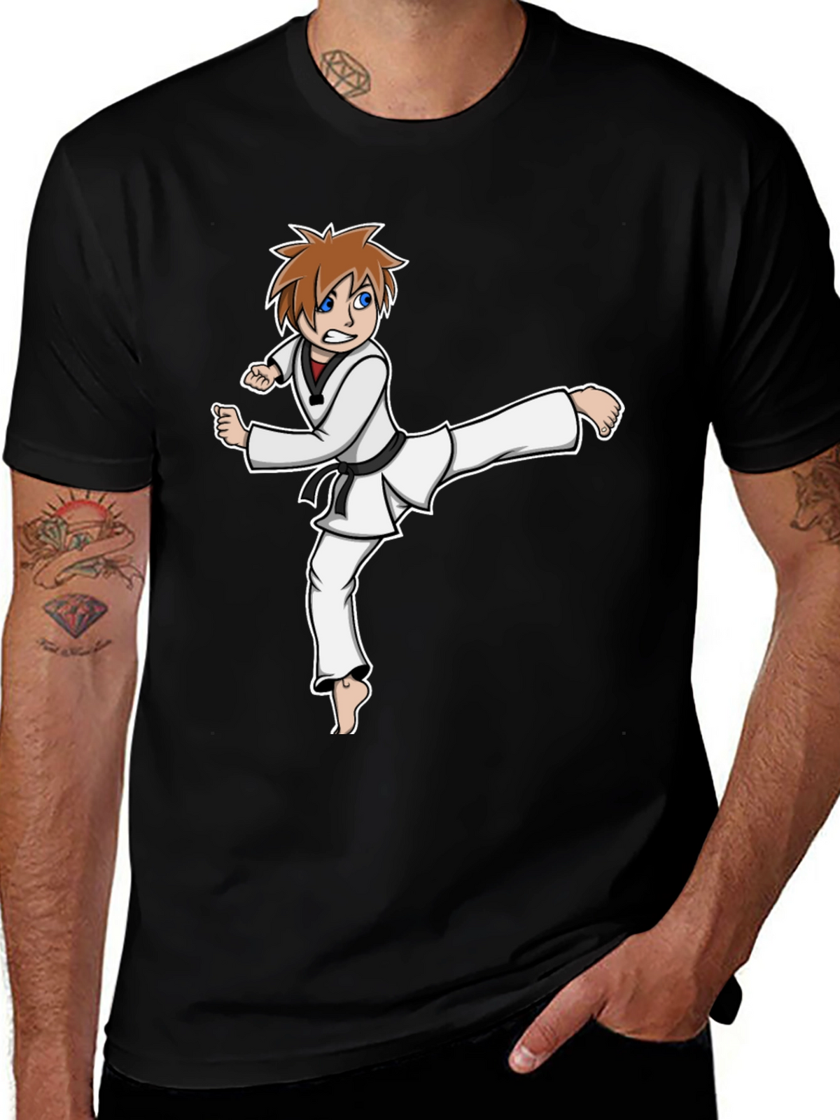 Karate Kid Graphic Tee - Black Martial Arts Shirt