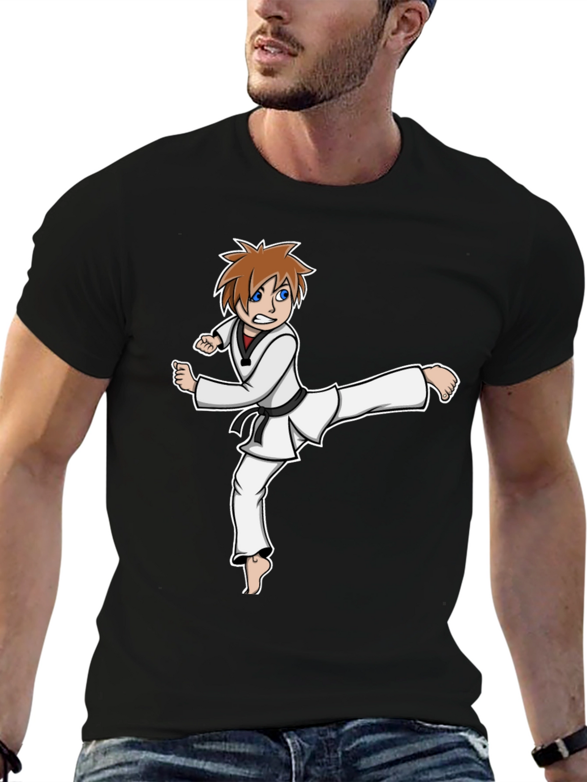 Karate Kid Graphic Tee - Black Martial Arts Shirt