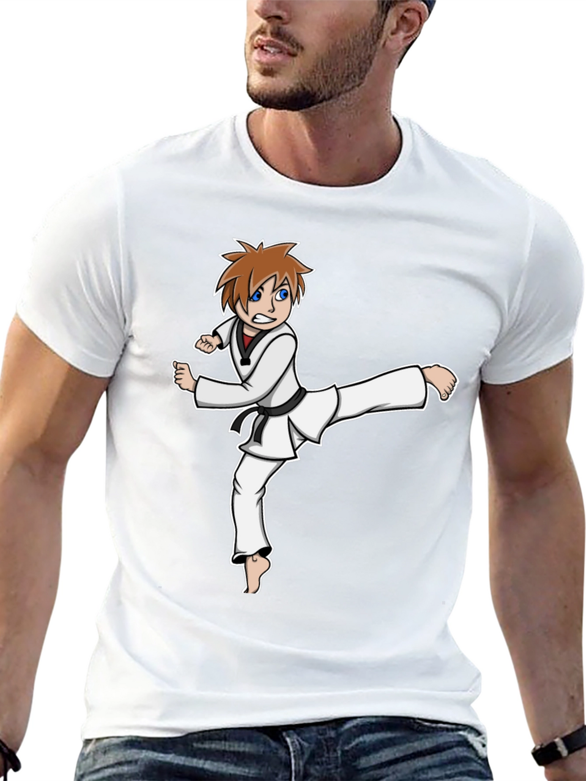 Karate Kid Graphic Tee - Black Martial Arts Shirt
