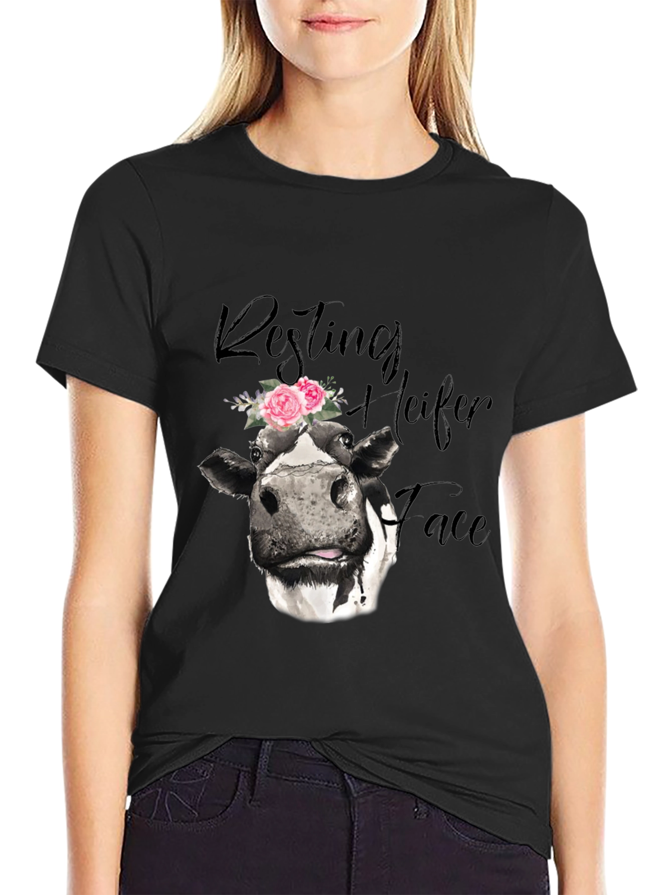 Resting Heifer Face Graphic Tee