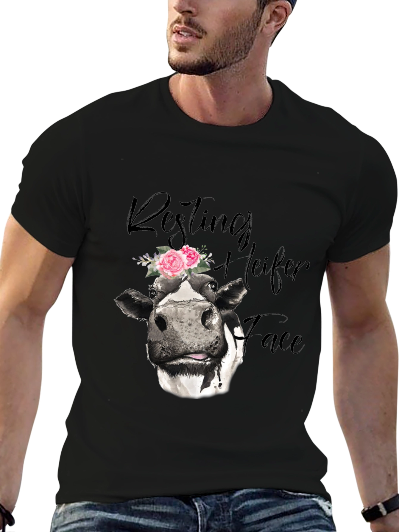 Resting Heifer Face Graphic Tee