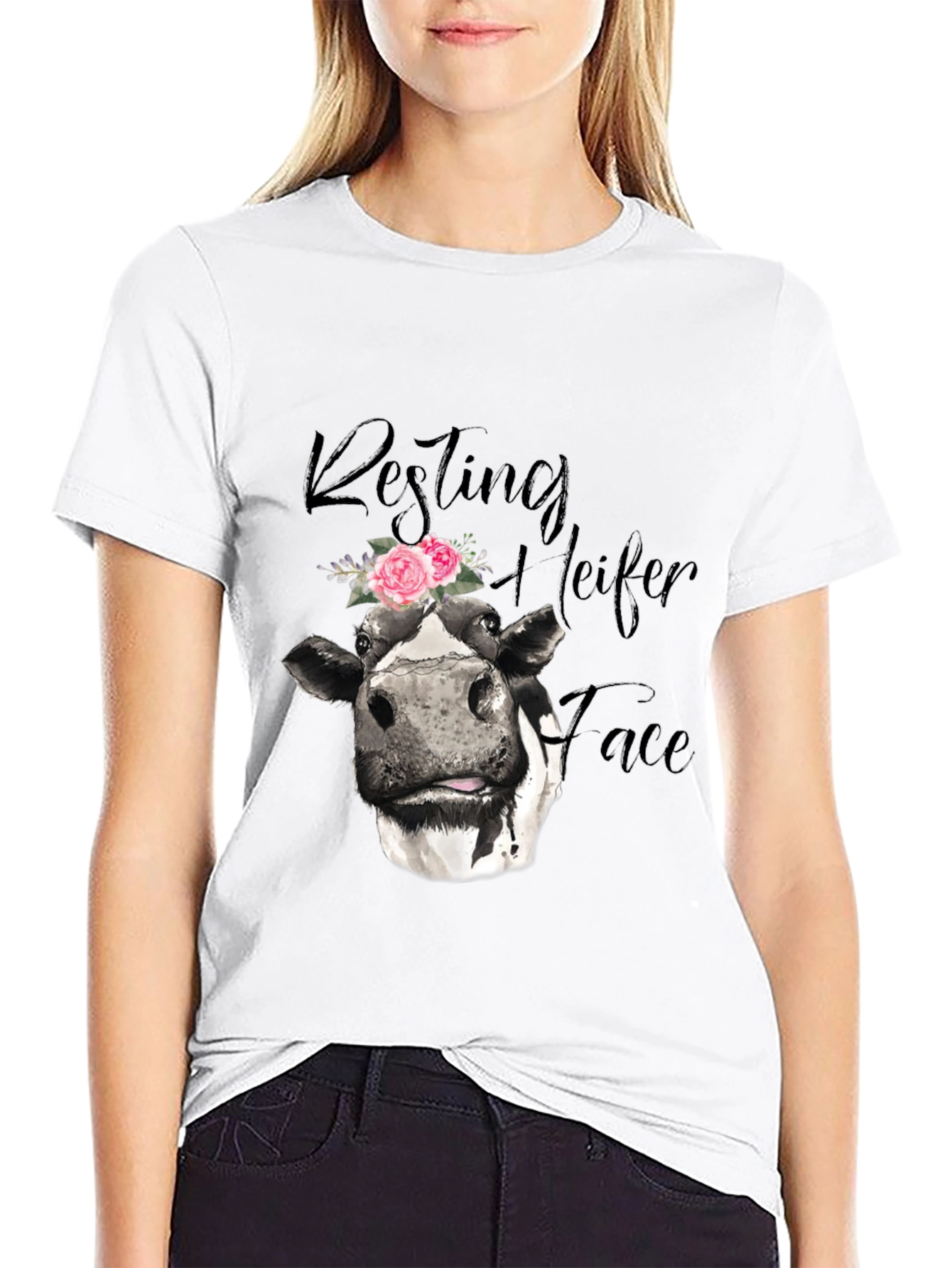 Resting Heifer Face Graphic Tee