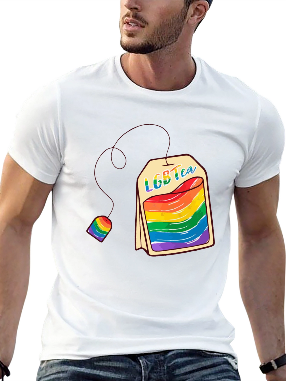 LGBT Tea T-Shirt - Pride Rainbow Graphic Tee