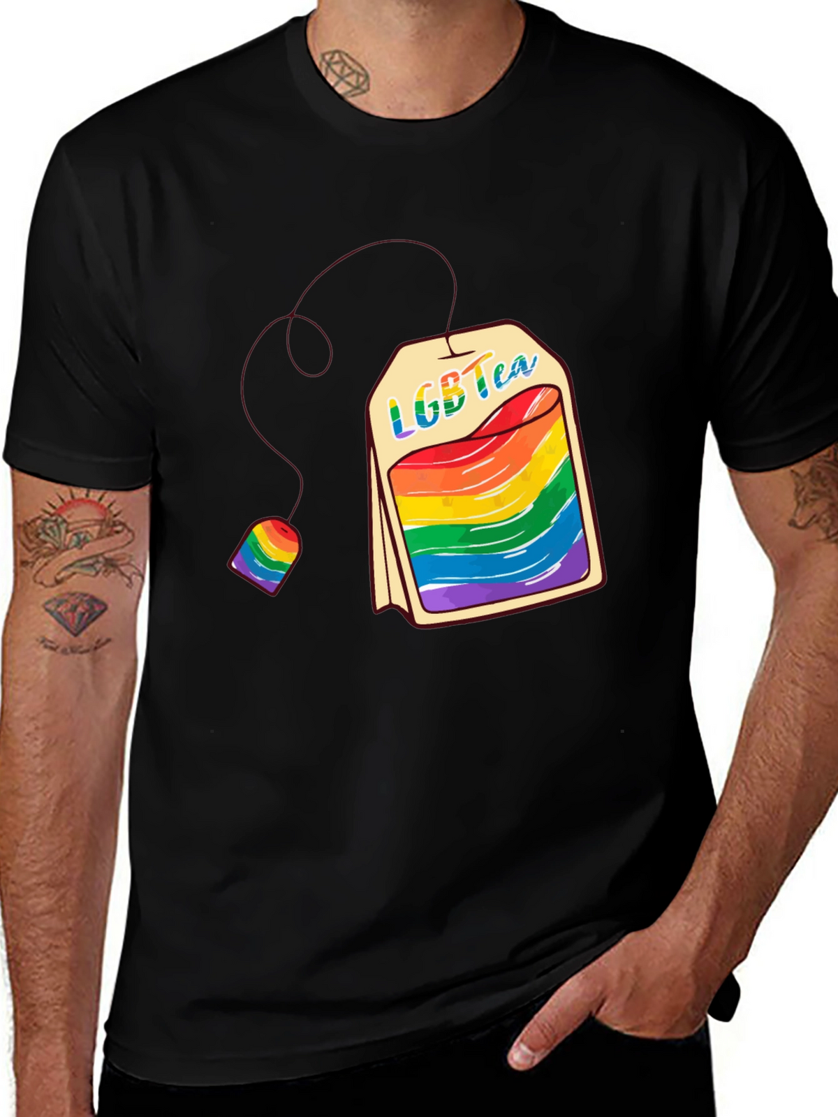 LGBT Tea T-Shirt - Pride Rainbow Graphic Tee