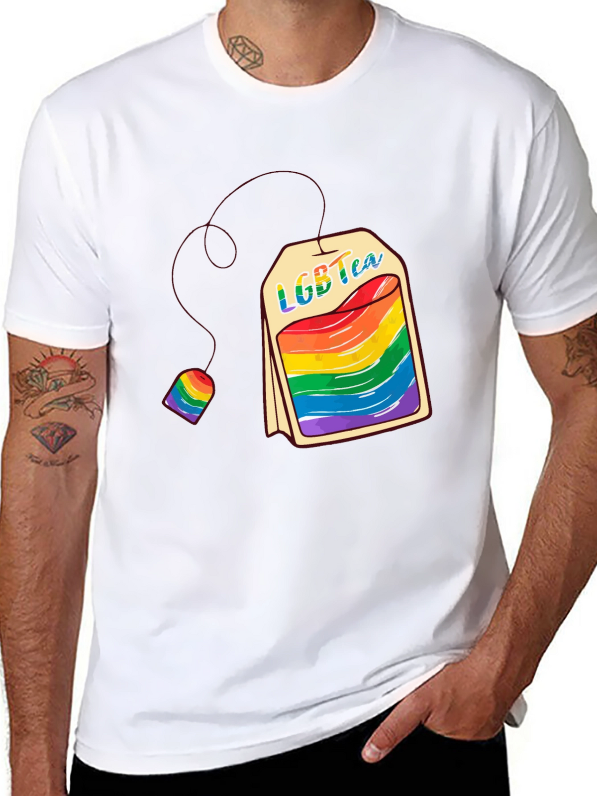 LGBT Tea T-Shirt - Pride Rainbow Graphic Tee