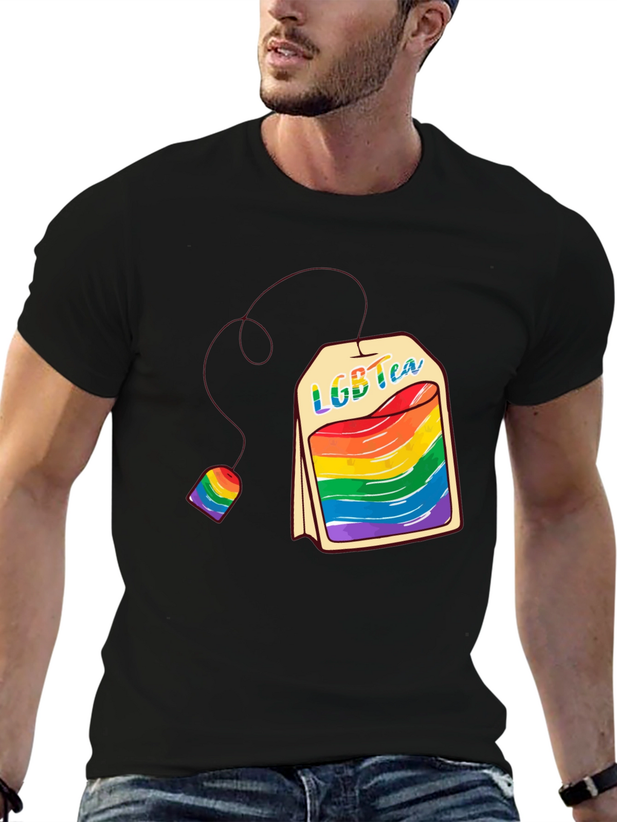 LGBT Tea T-Shirt - Pride Rainbow Graphic Tee