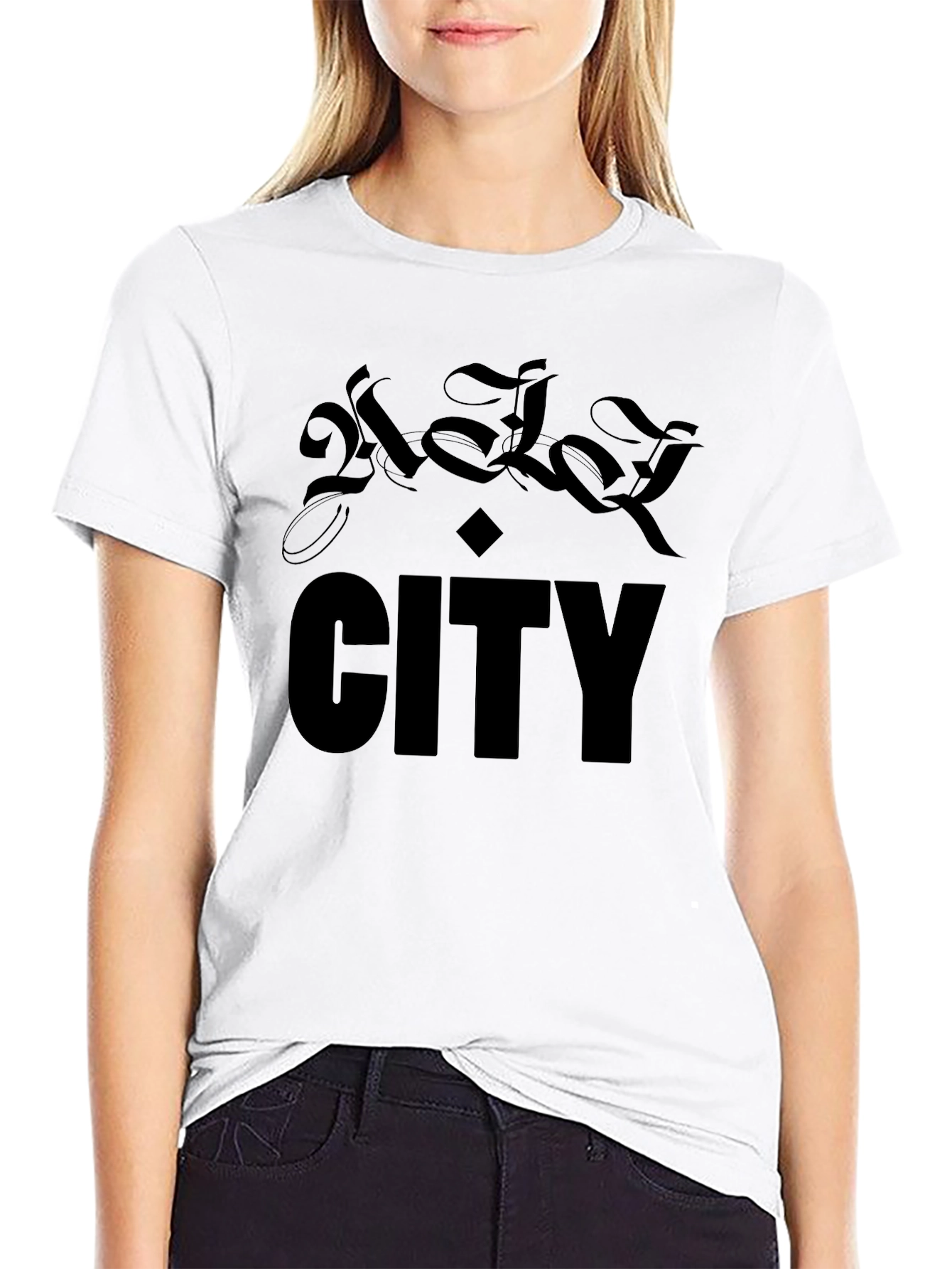 Black City Graphic Print T-Shirt