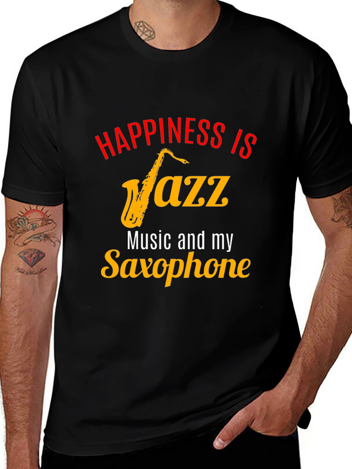 Happiness Jazz & Saxophone Graphic Tee