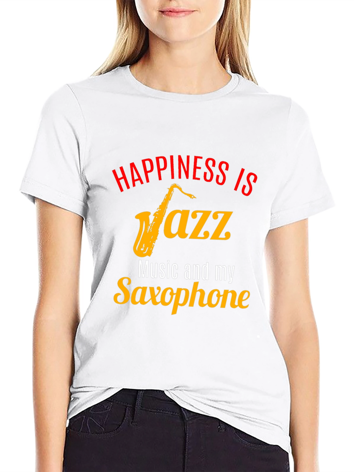 Happiness Jazz & Saxophone Graphic Tee