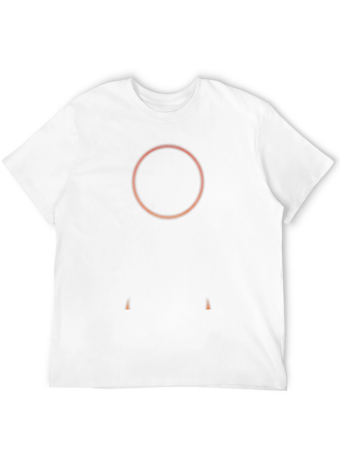 Black T-Shirt with Orange Circle Design