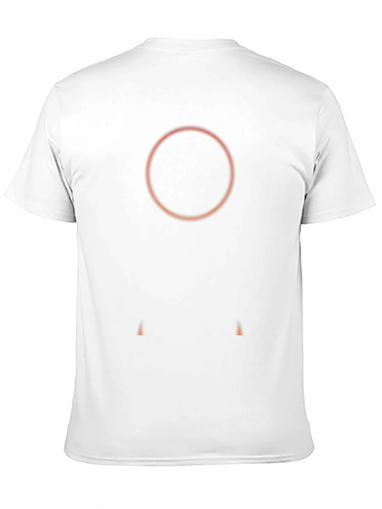 Black T-Shirt with Orange Circle Design