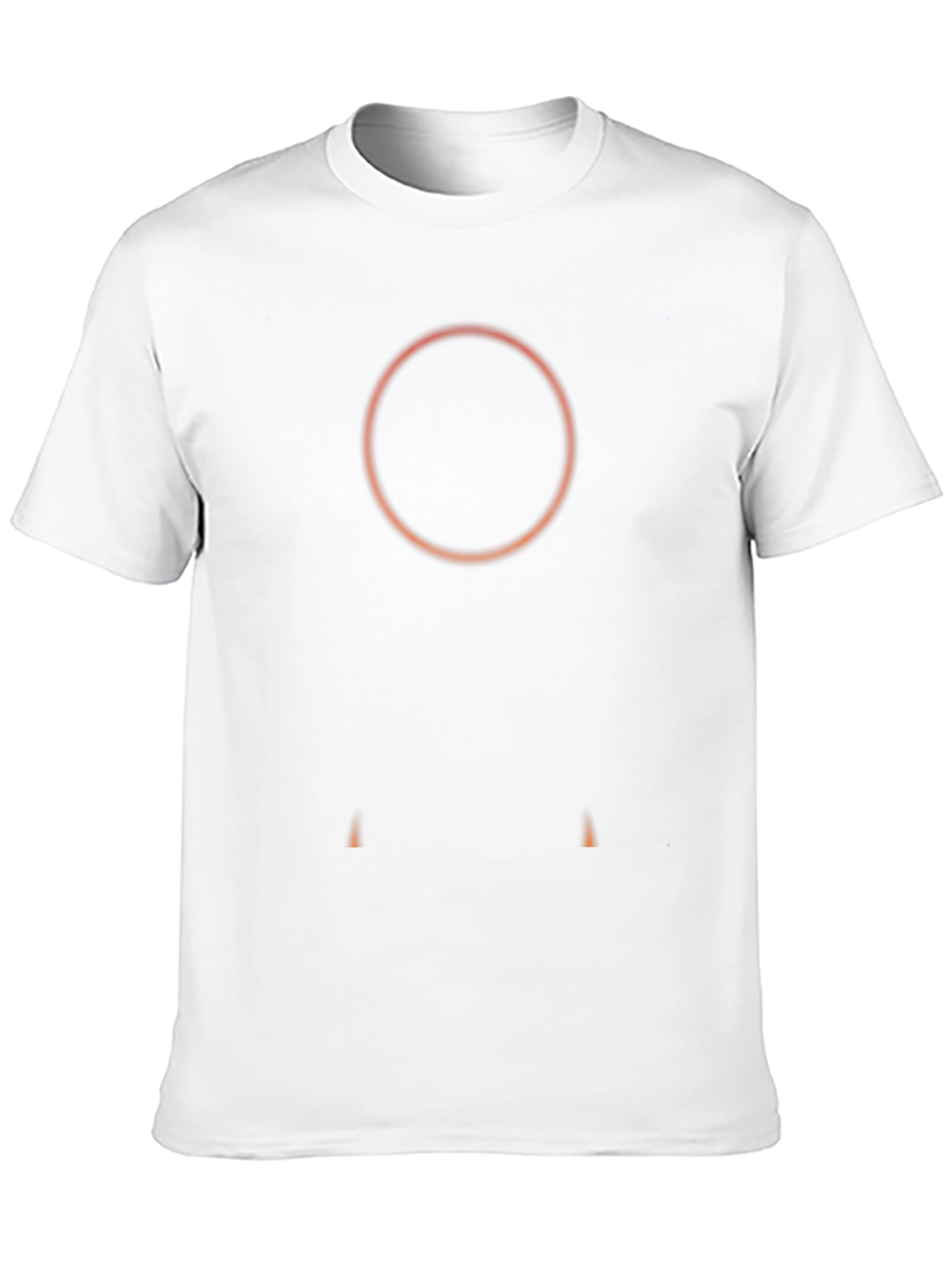 Black T-Shirt with Orange Circle Design
