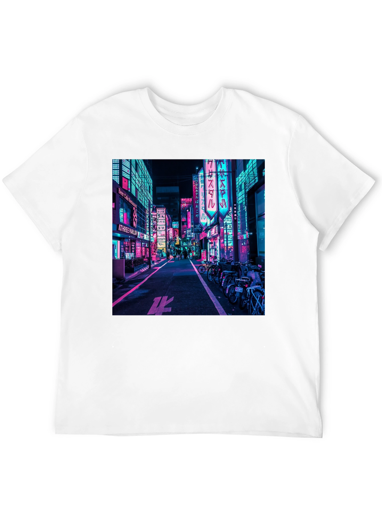 Neon Cityscape Graphic Tee