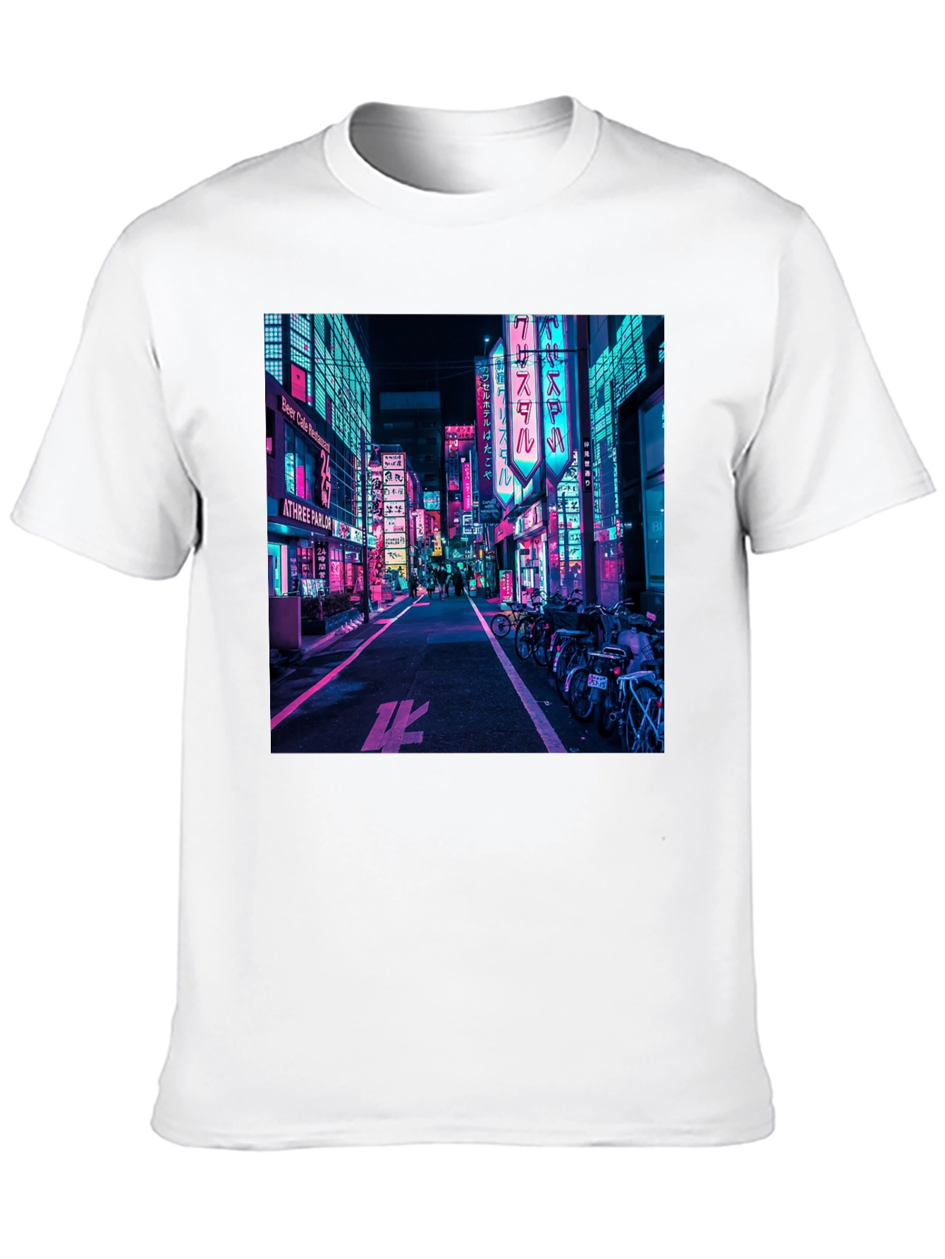Neon Cityscape Graphic Tee