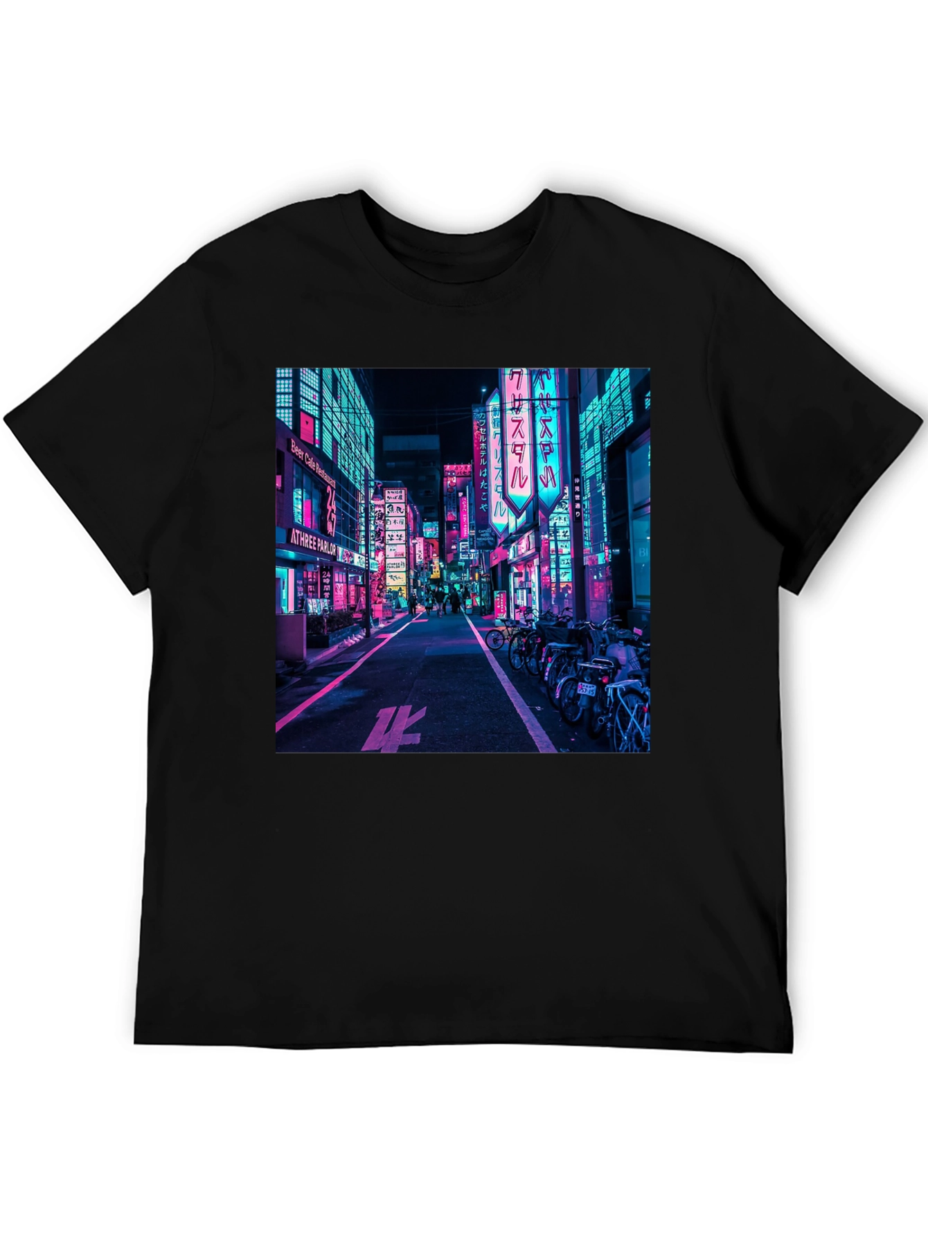 Neon Cityscape Graphic Tee