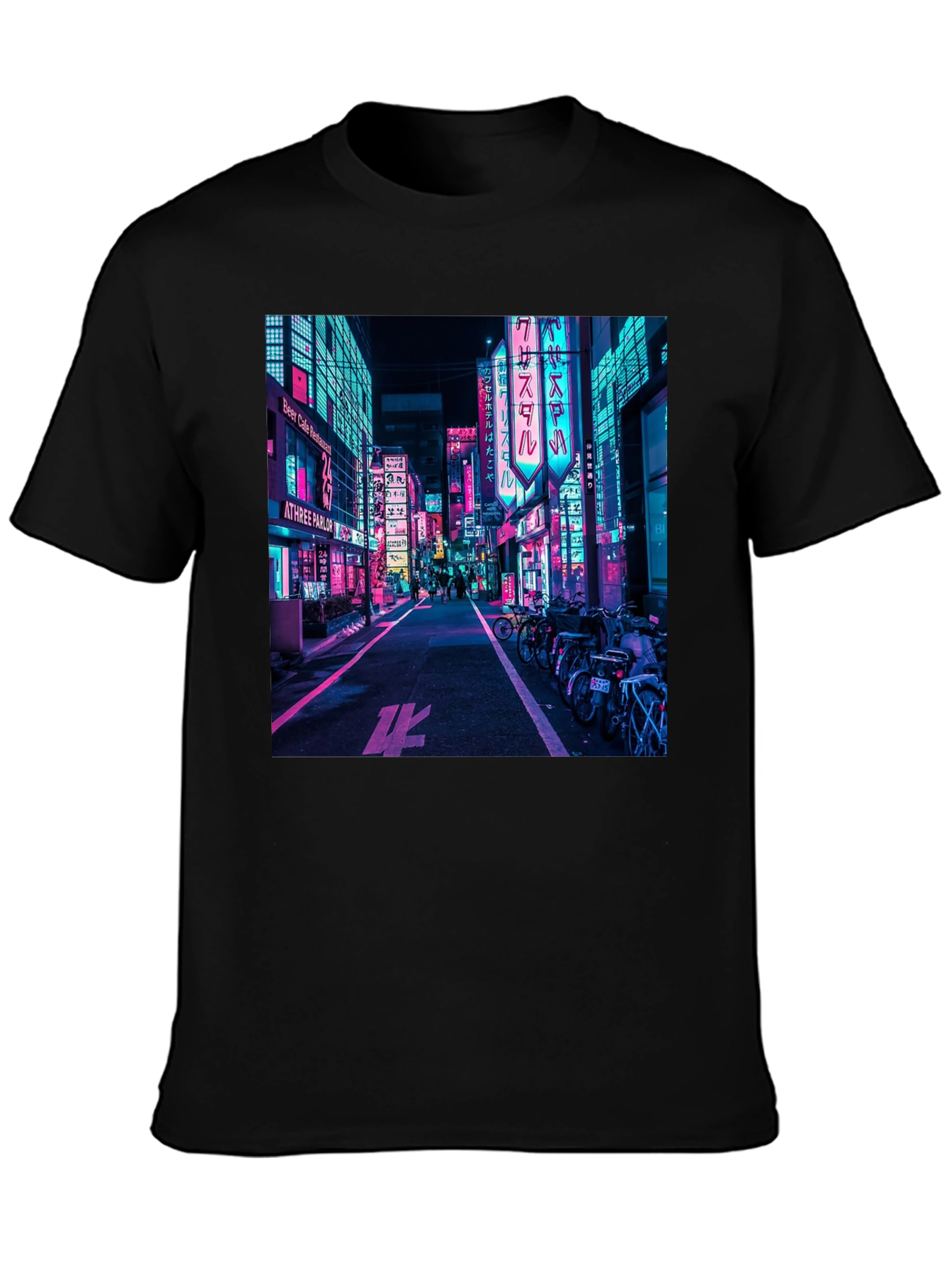 Neon Cityscape Graphic Tee