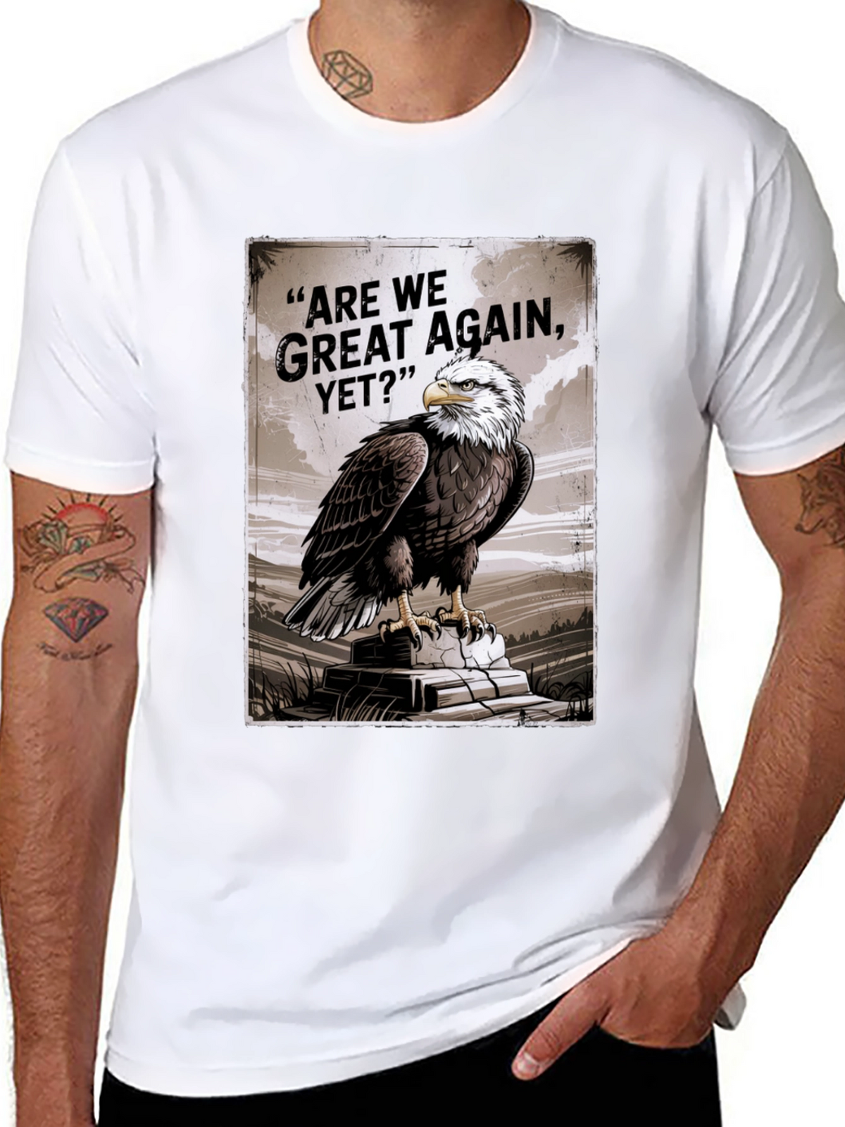 Bald Eagle Are We Great Again Yet? Graphic T-Shirt