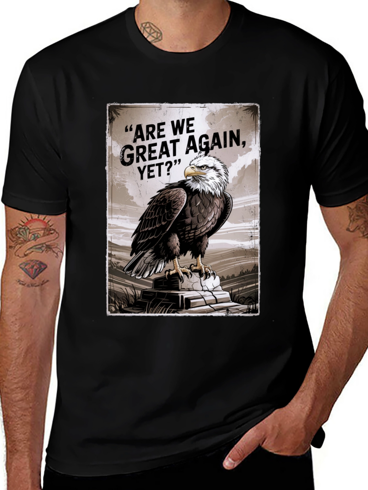 Bald Eagle Are We Great Again Yet? Graphic T-Shirt