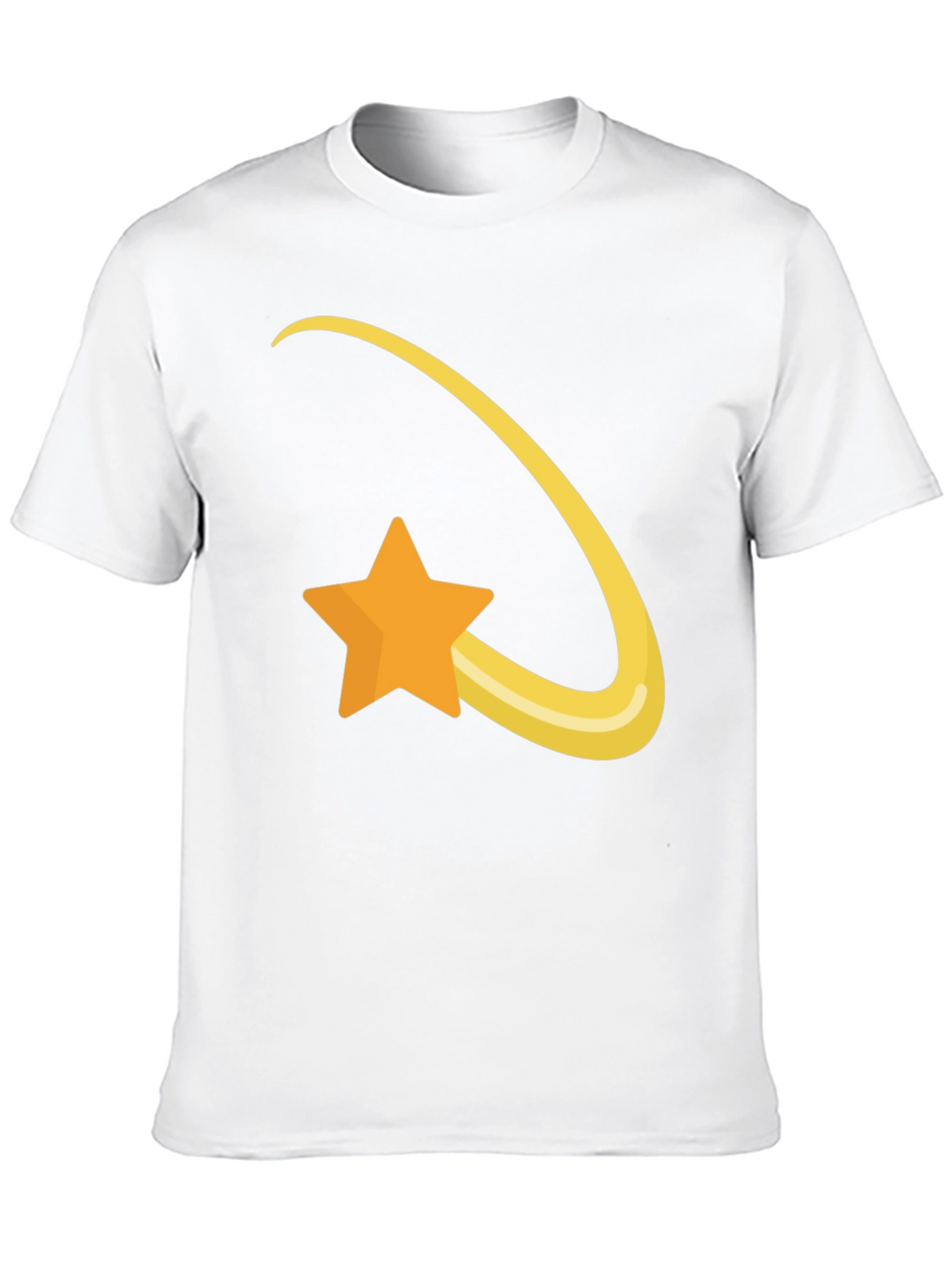 Shooting Star Graphic Tee - Soft Black Cotton T-Shirt