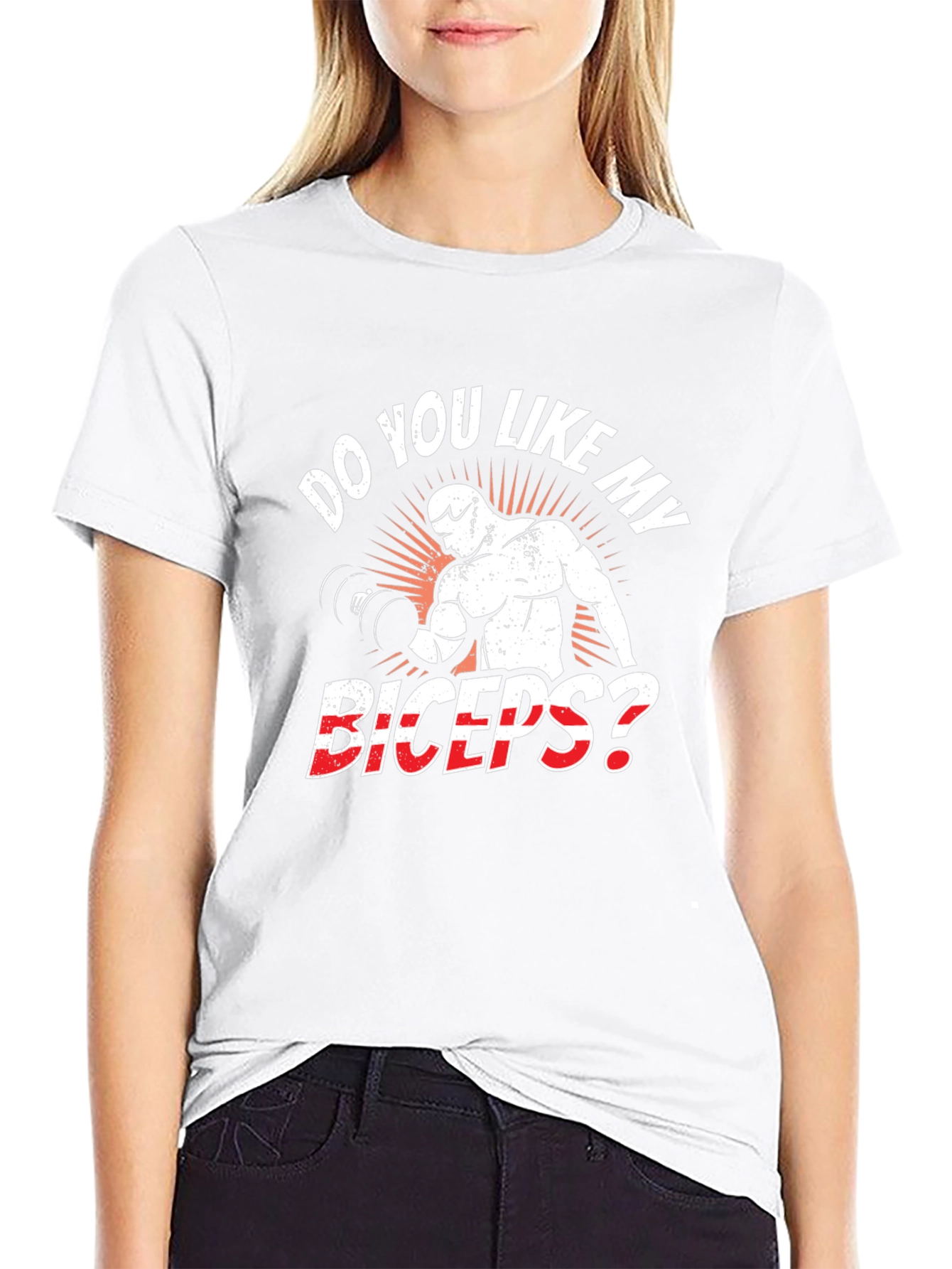 Do You Like My Biceps? Black Graphic T-Shirt