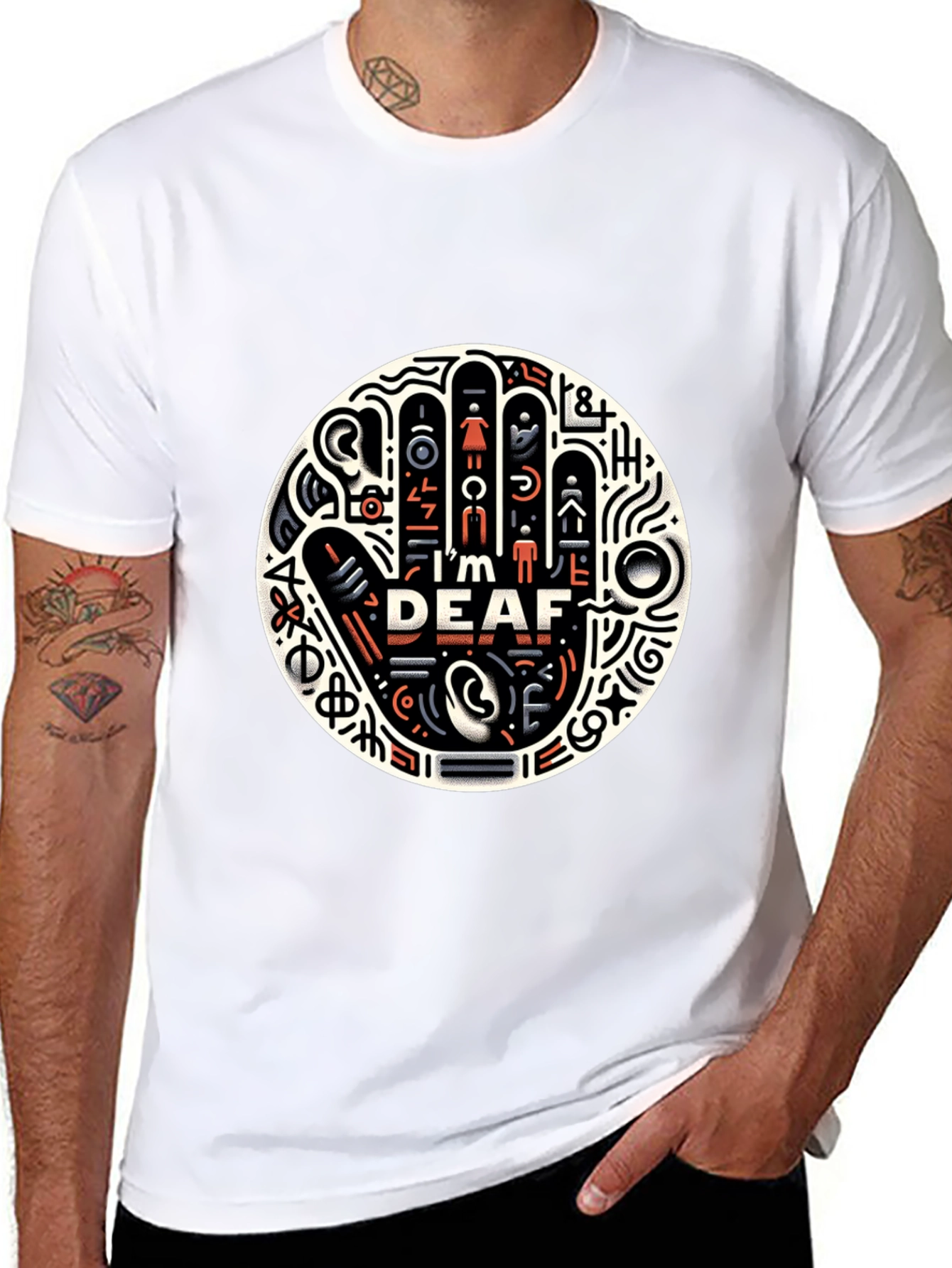 Deaf Awareness Graphic Tee - Black Unisex T-Shirt