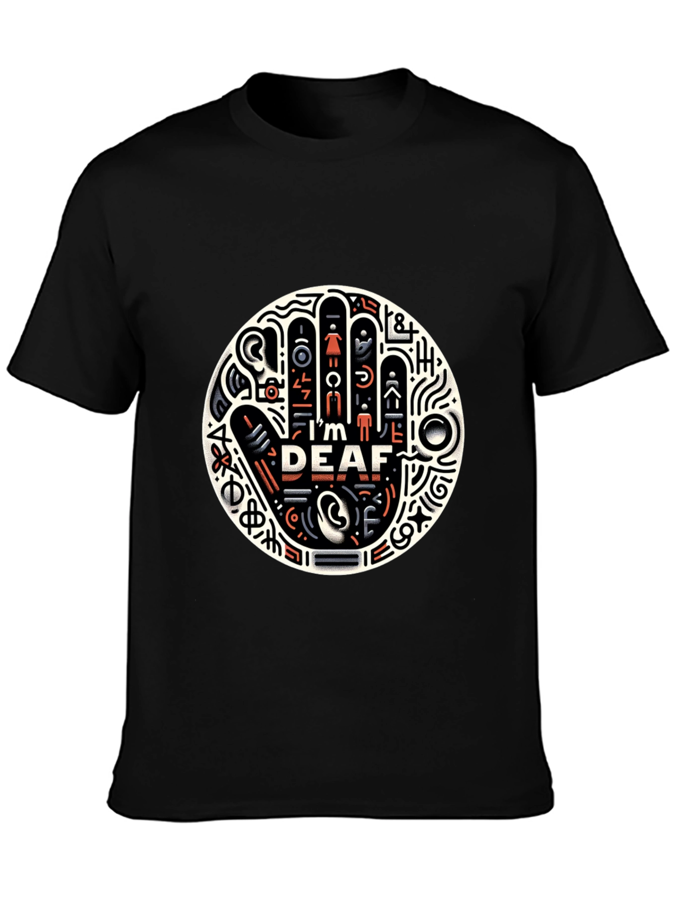 Deaf Awareness Graphic Tee - Black Unisex T-Shirt
