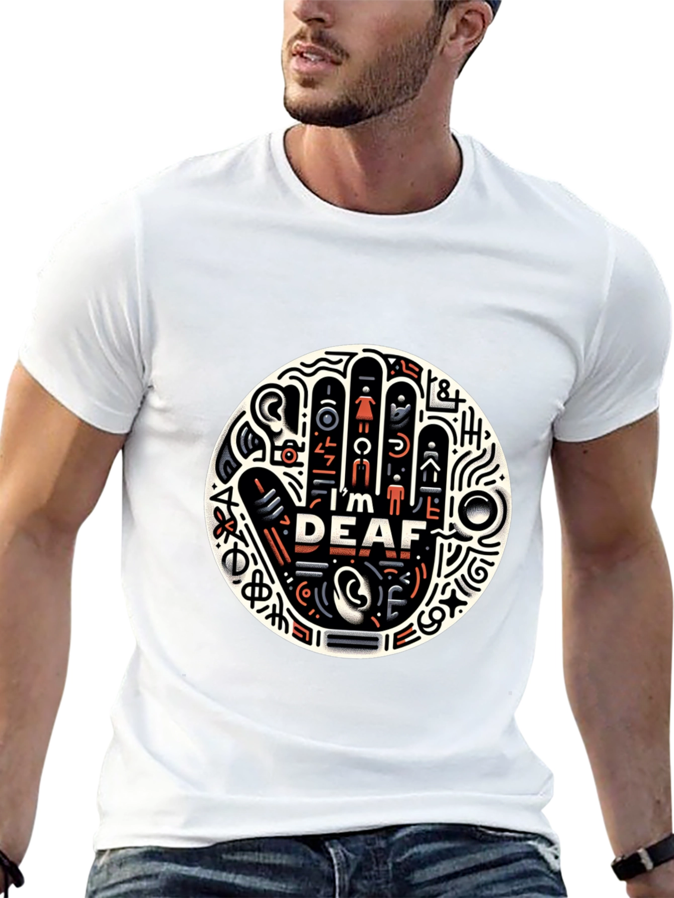 Deaf Awareness Graphic Tee - Black Unisex T-Shirt