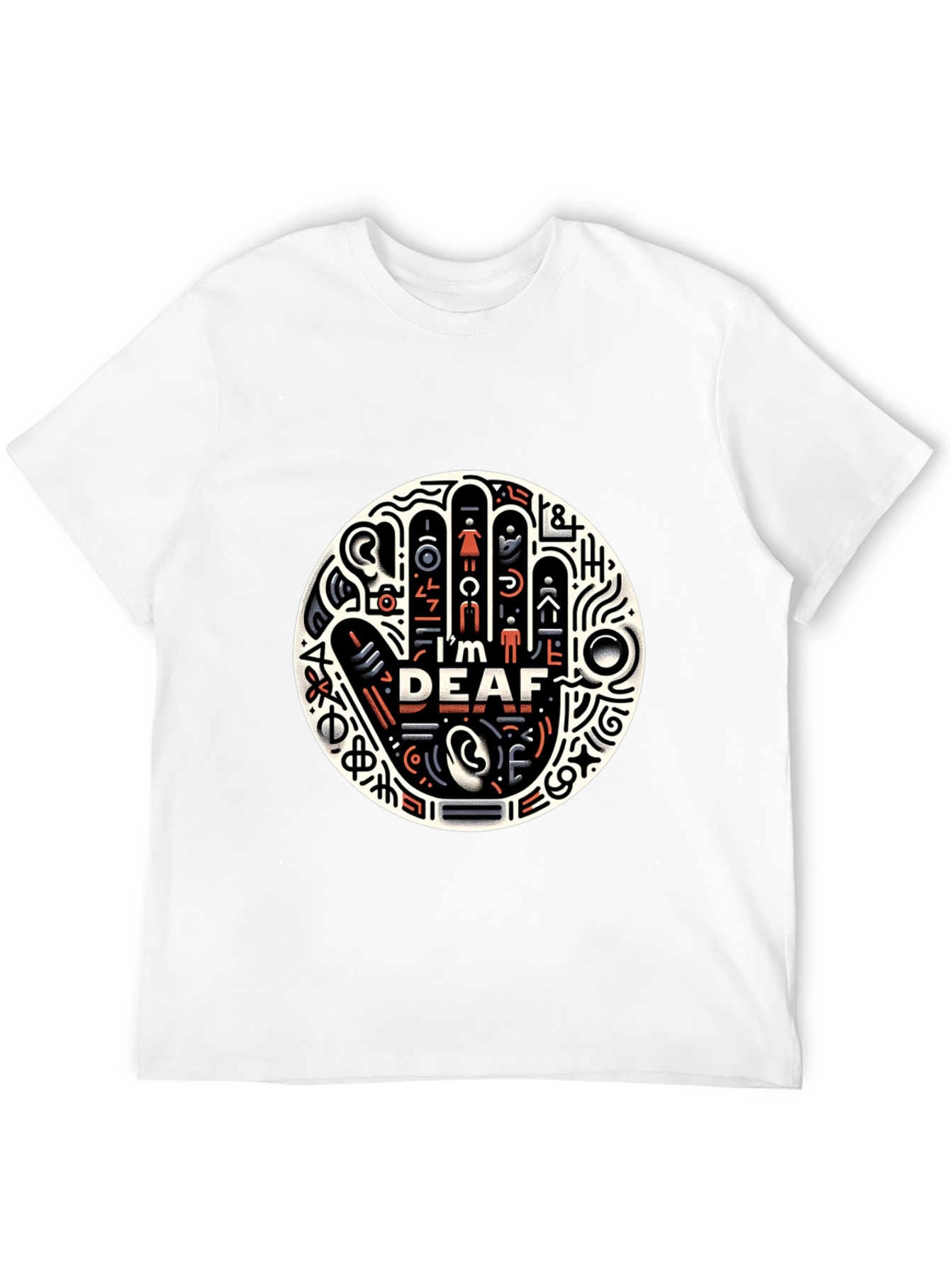 Deaf Awareness Graphic Tee - Black Unisex T-Shirt