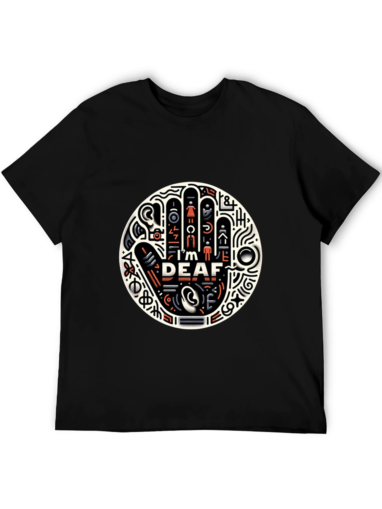 Deaf Awareness Graphic Tee - Black Unisex T-Shirt