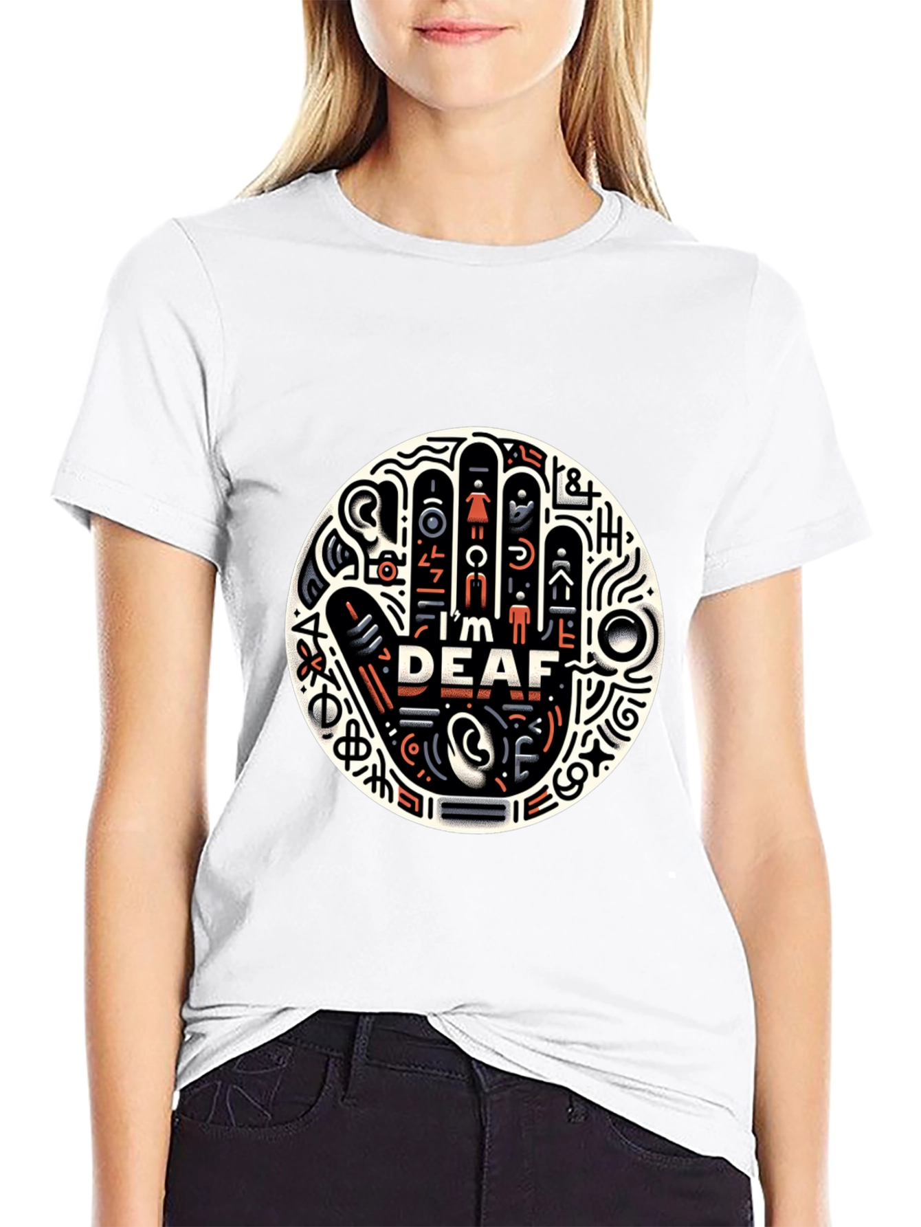 Deaf Awareness Graphic Tee - Black Unisex T-Shirt