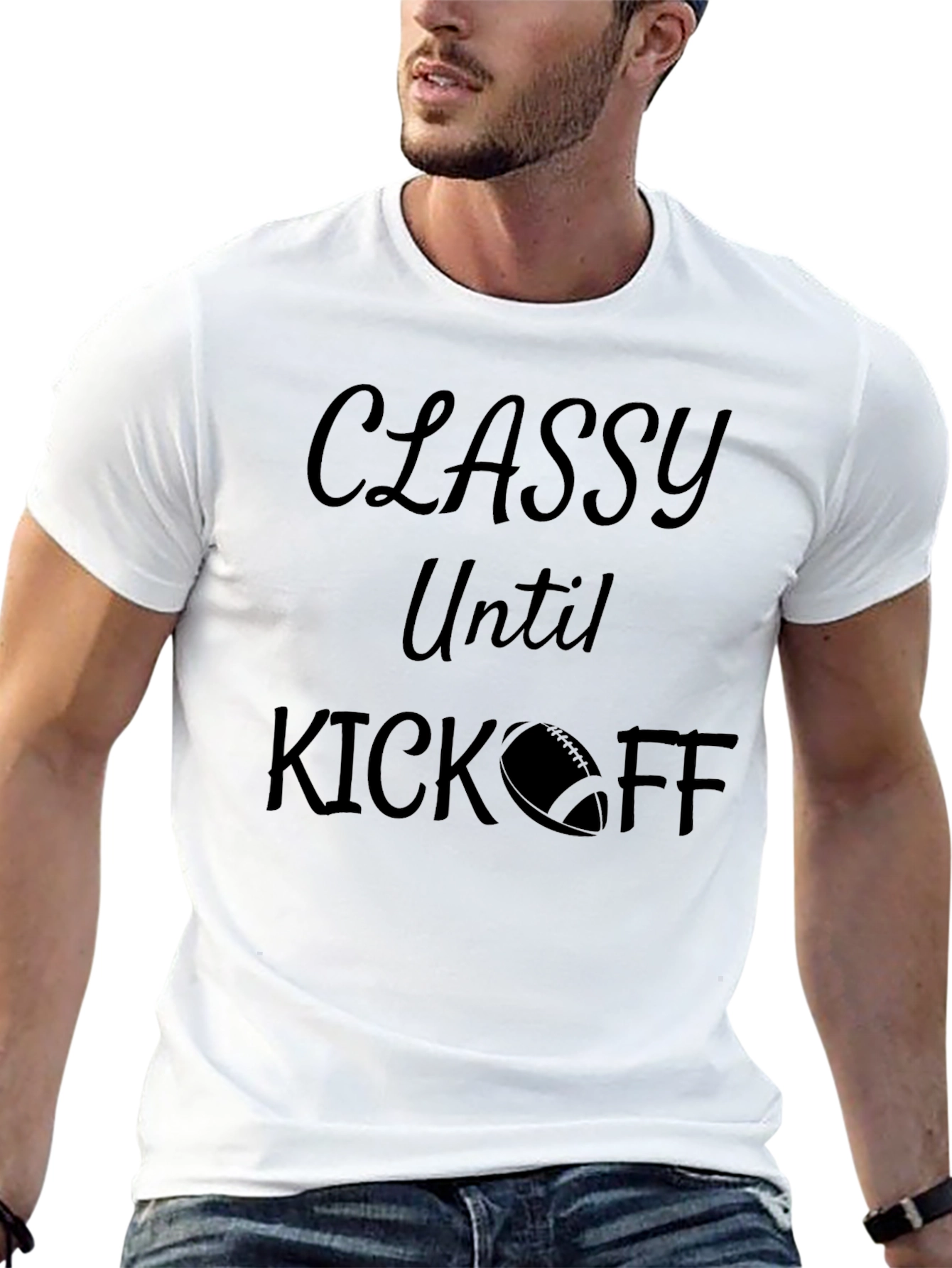 Classy Until Kickoff Graphic T-Shirt