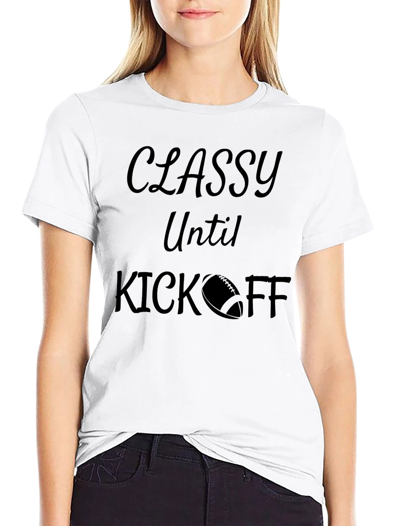 Classy Until Kickoff Graphic T-Shirt