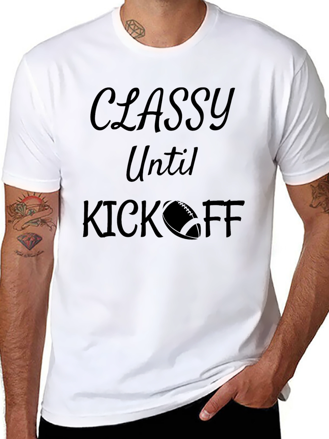Classy Until Kickoff Graphic T-Shirt