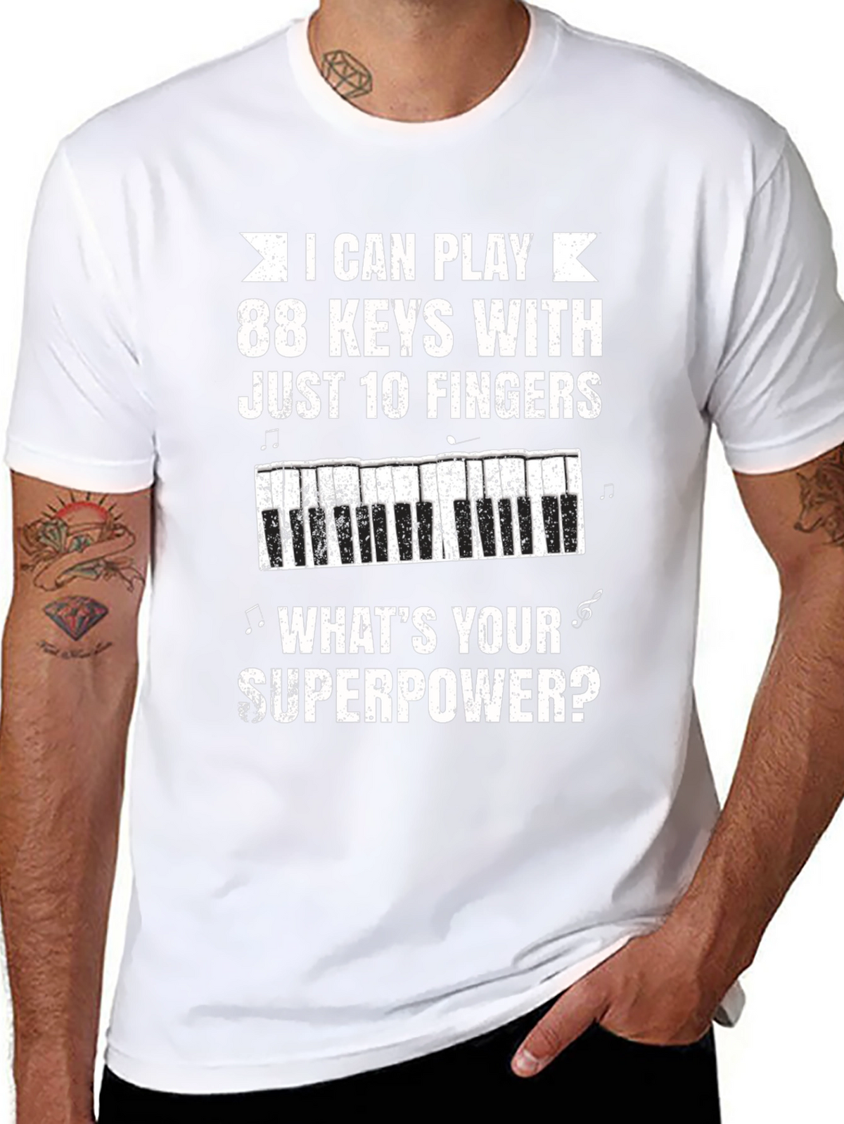 Funny Musician T-Shirt: 88 Keys Superpower