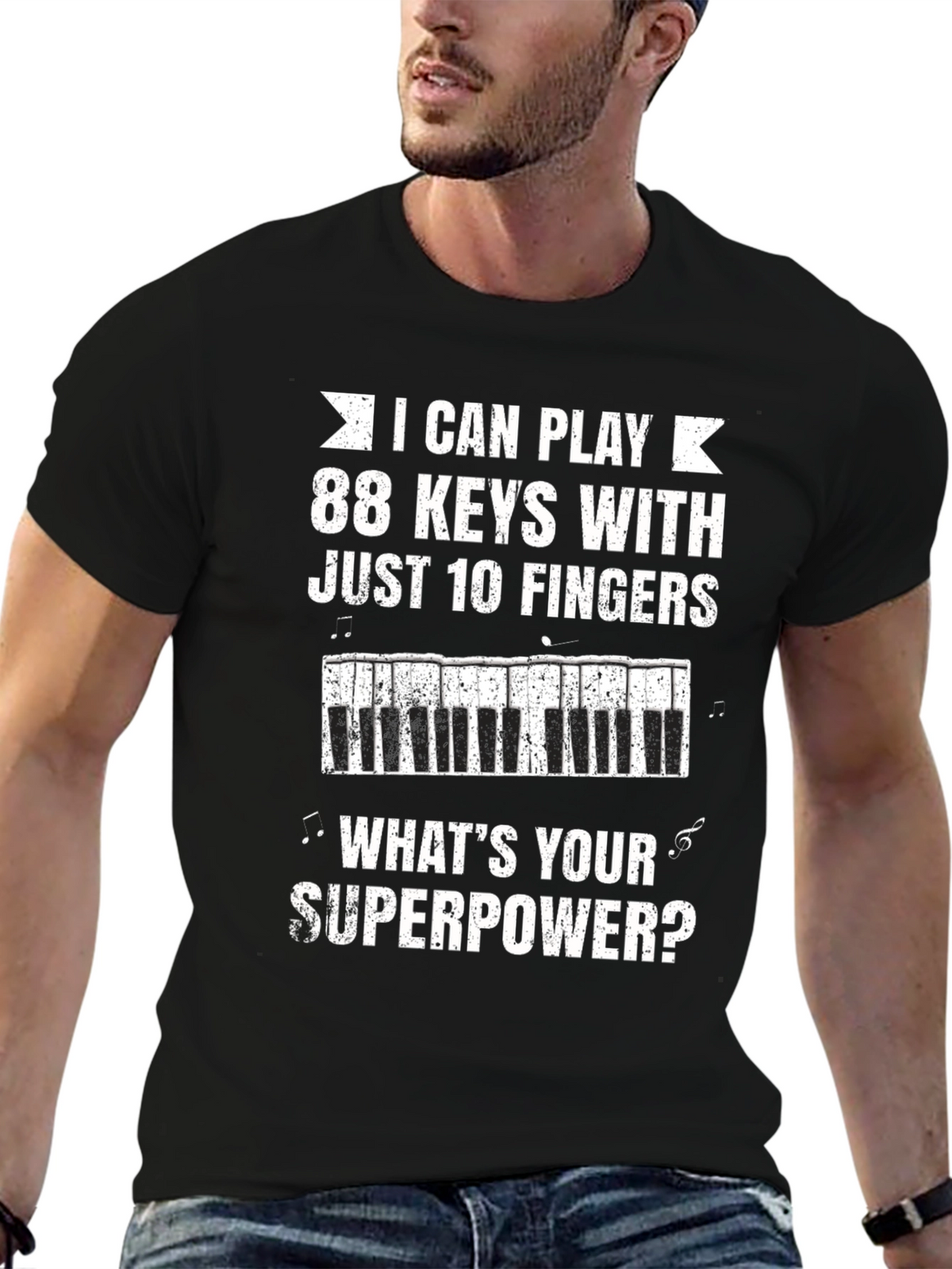 Funny Musician T-Shirt: 88 Keys Superpower